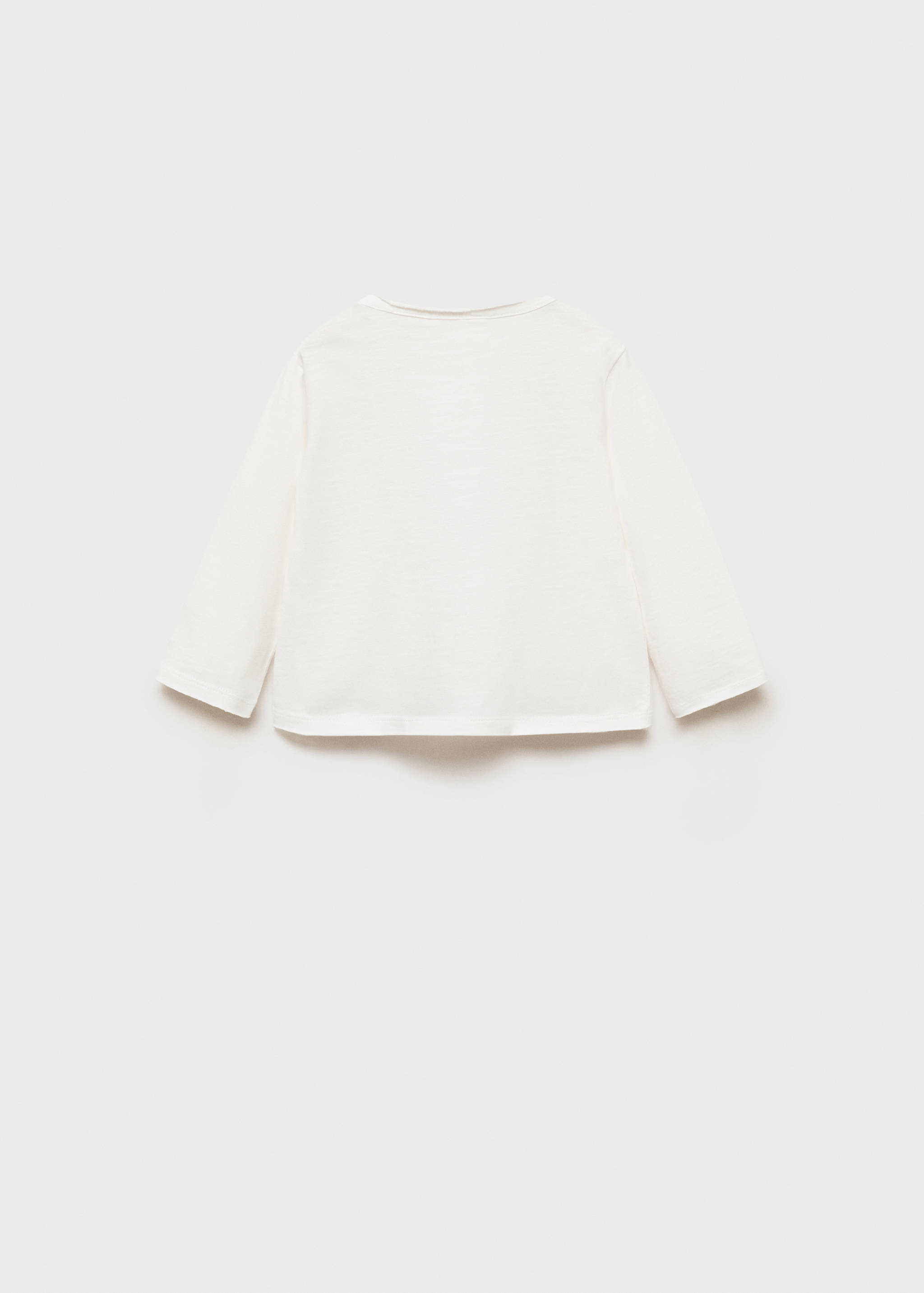 Camiseta manga larga estampado relieve - Reverso del artículo