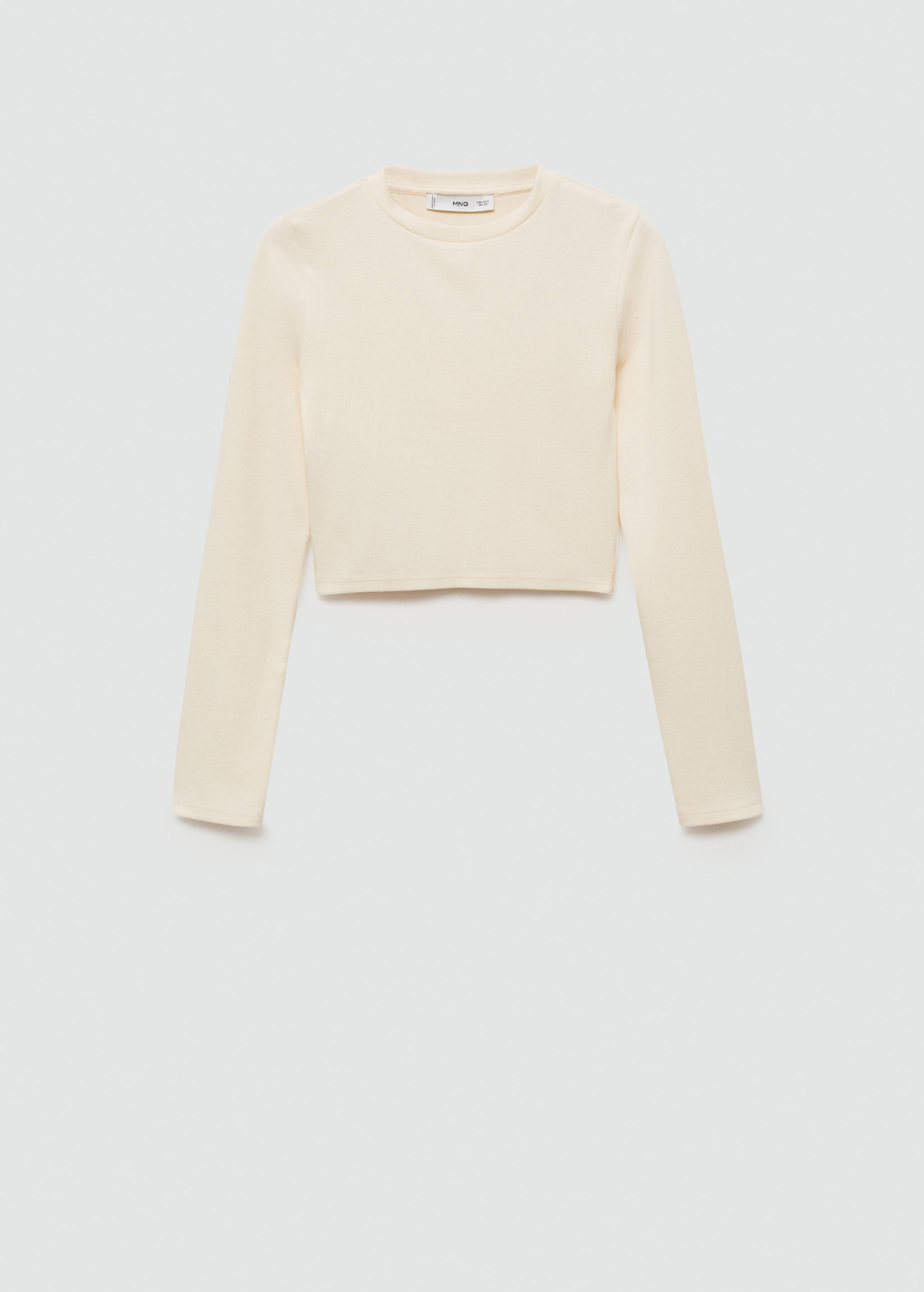 Cropped modal t-shirt - Article without model