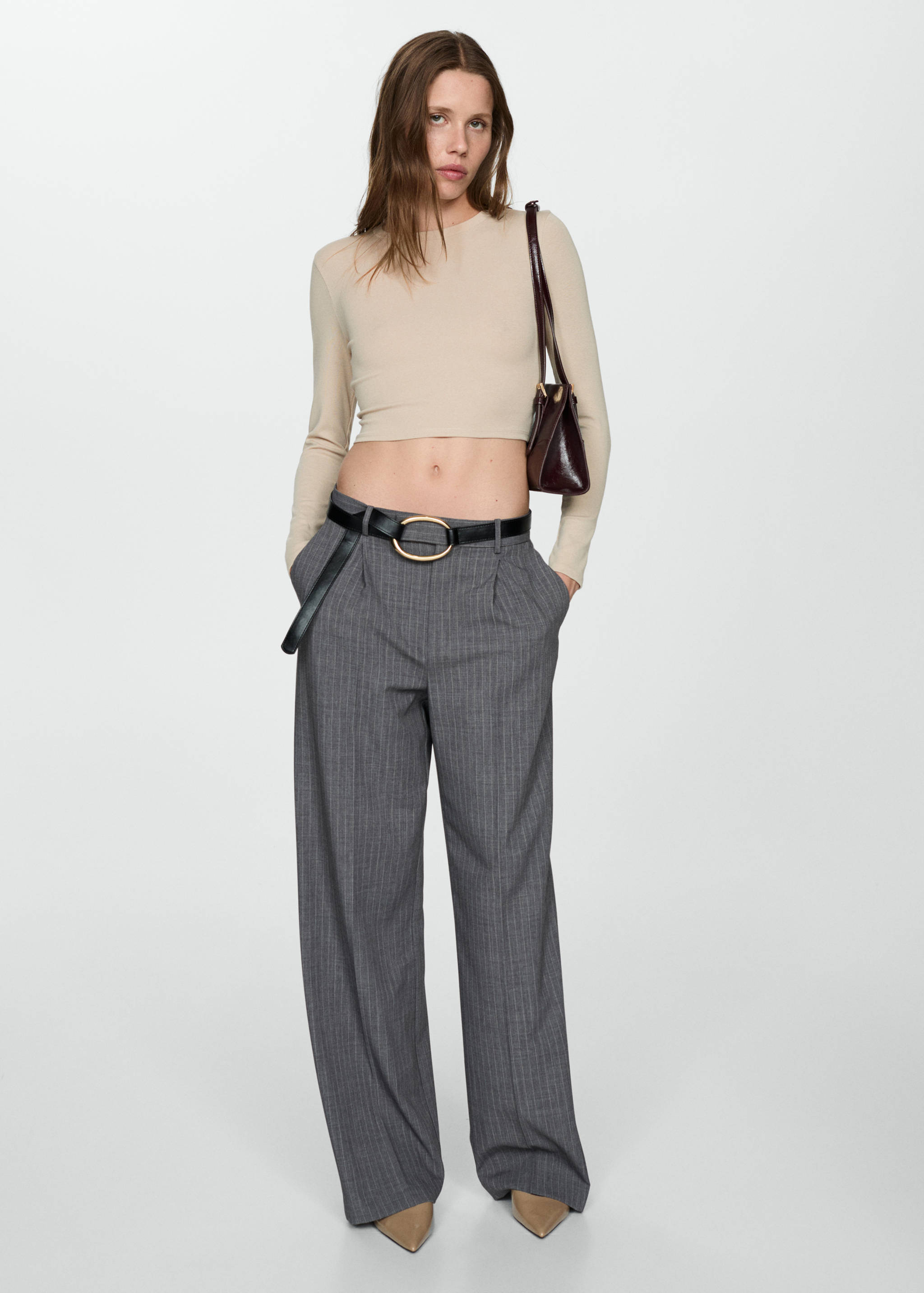 Camiseta modal crop - Plano general