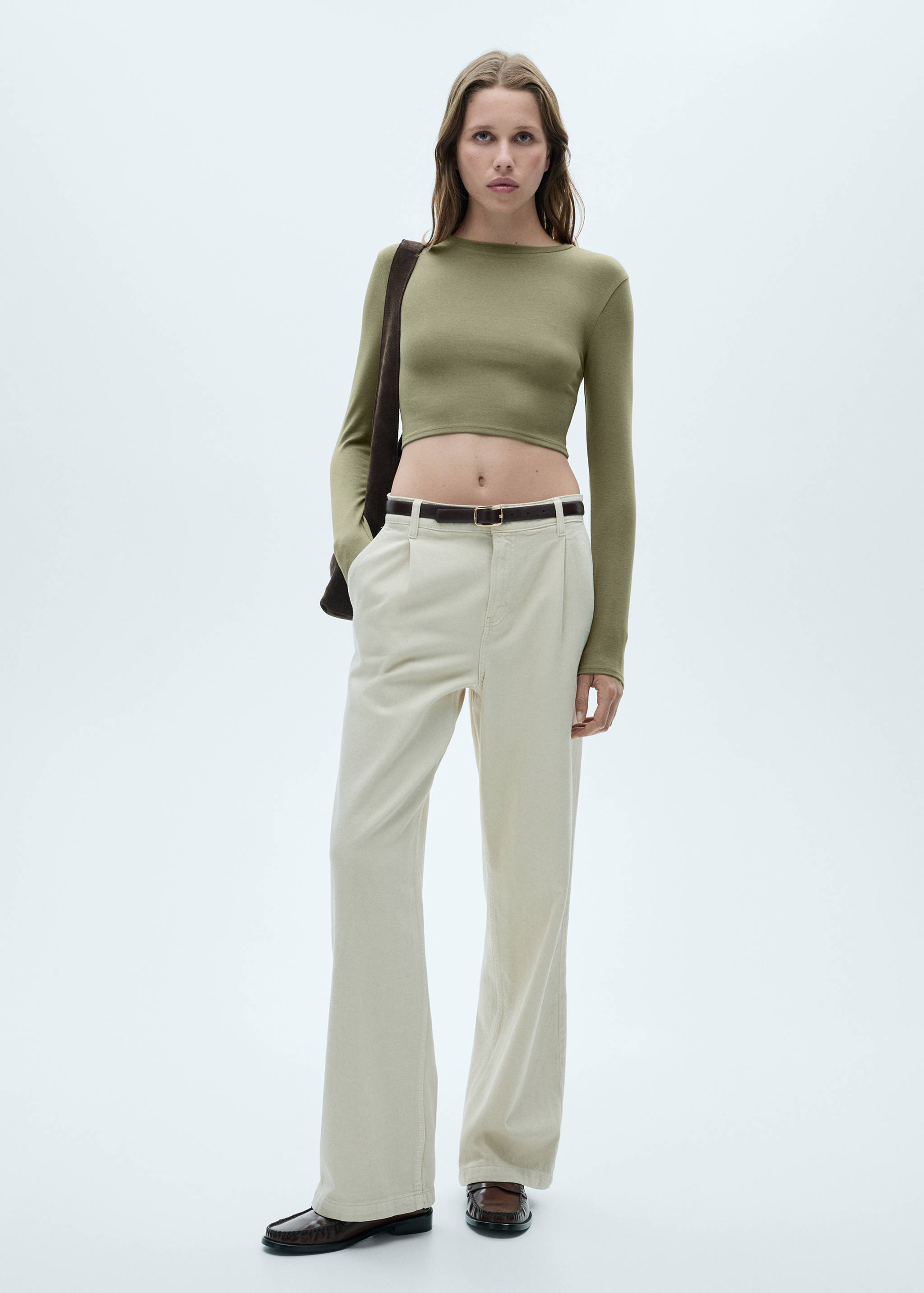 Camiseta modal crop - Plano general