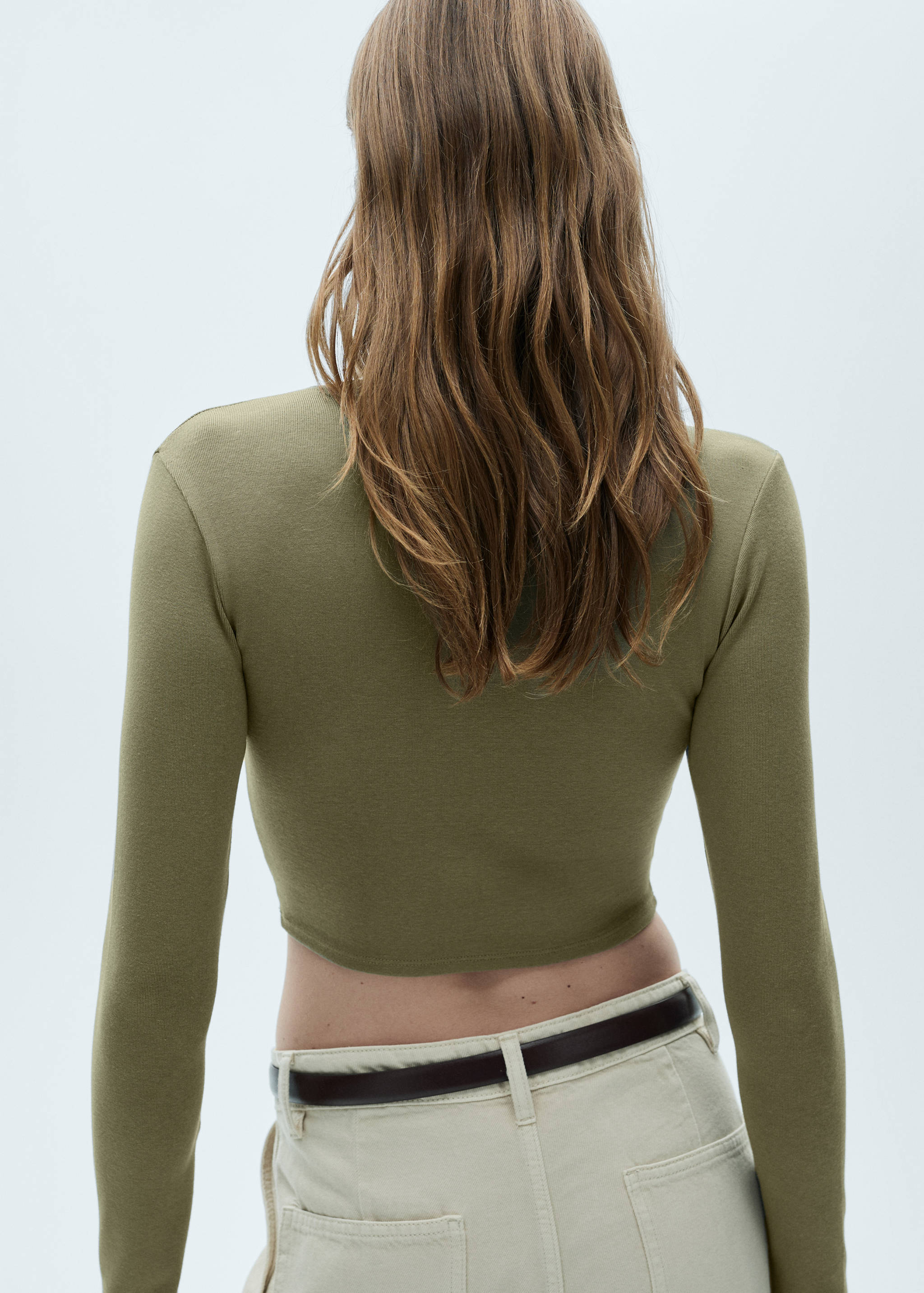 Camiseta modal crop - Reverso del artículo