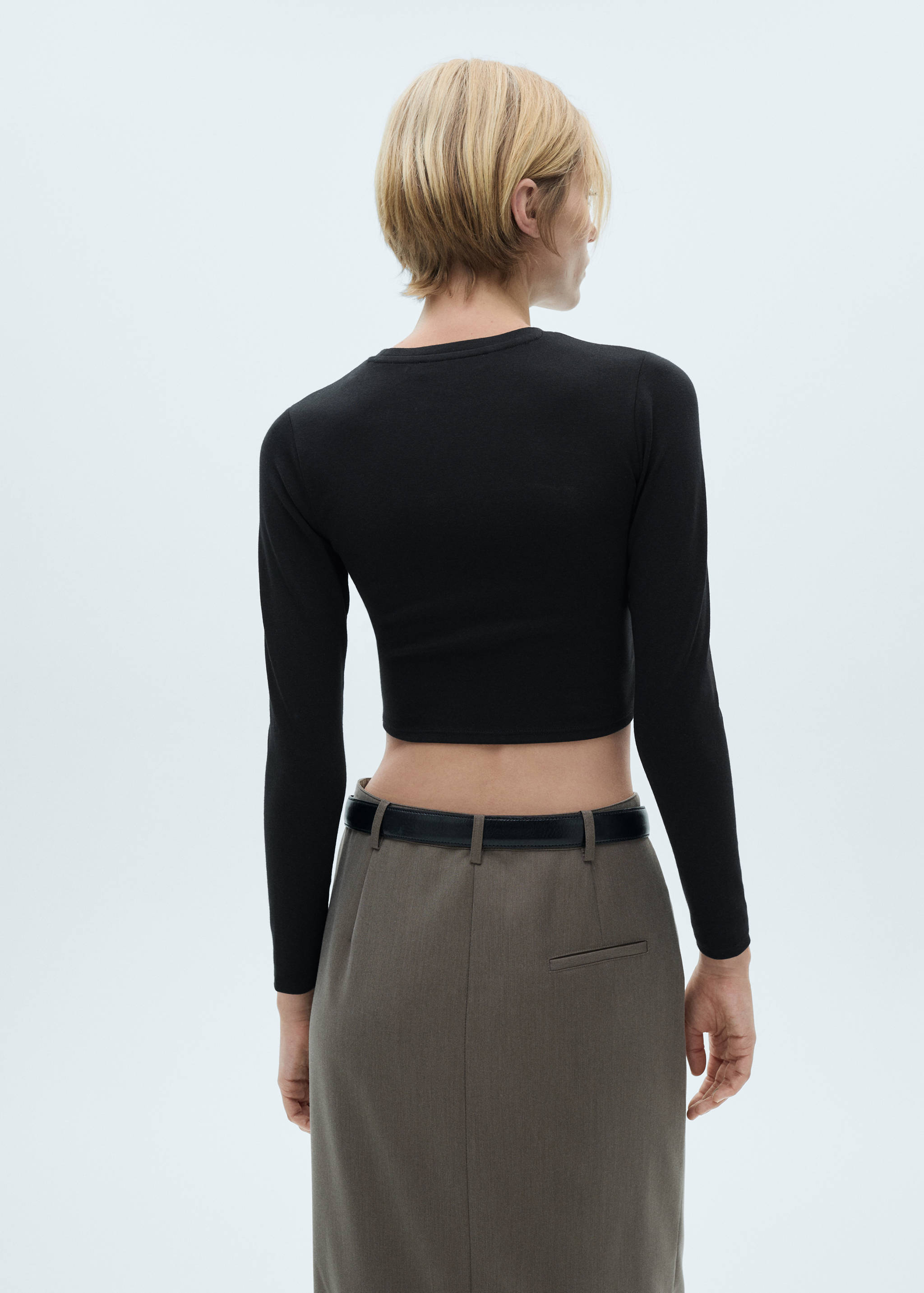 Camiseta modal crop - Reverso del artículo