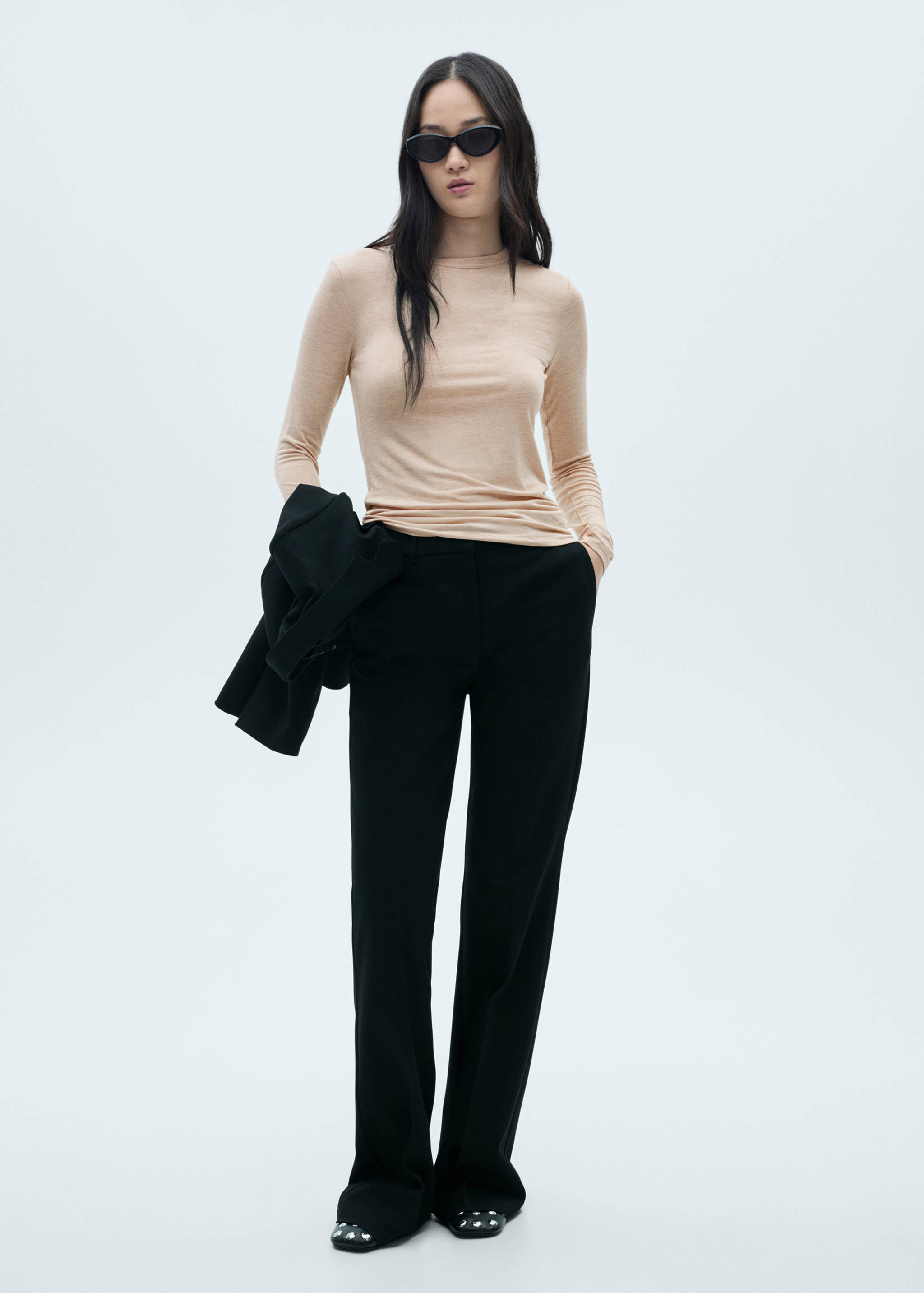 T-shirt manches longues col rond - Plan général