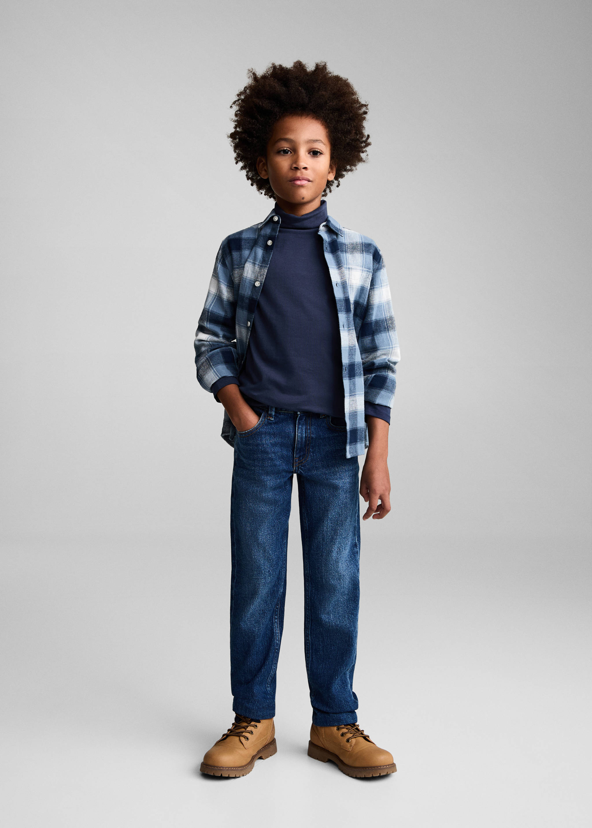 高翻领长袖T恤 - null