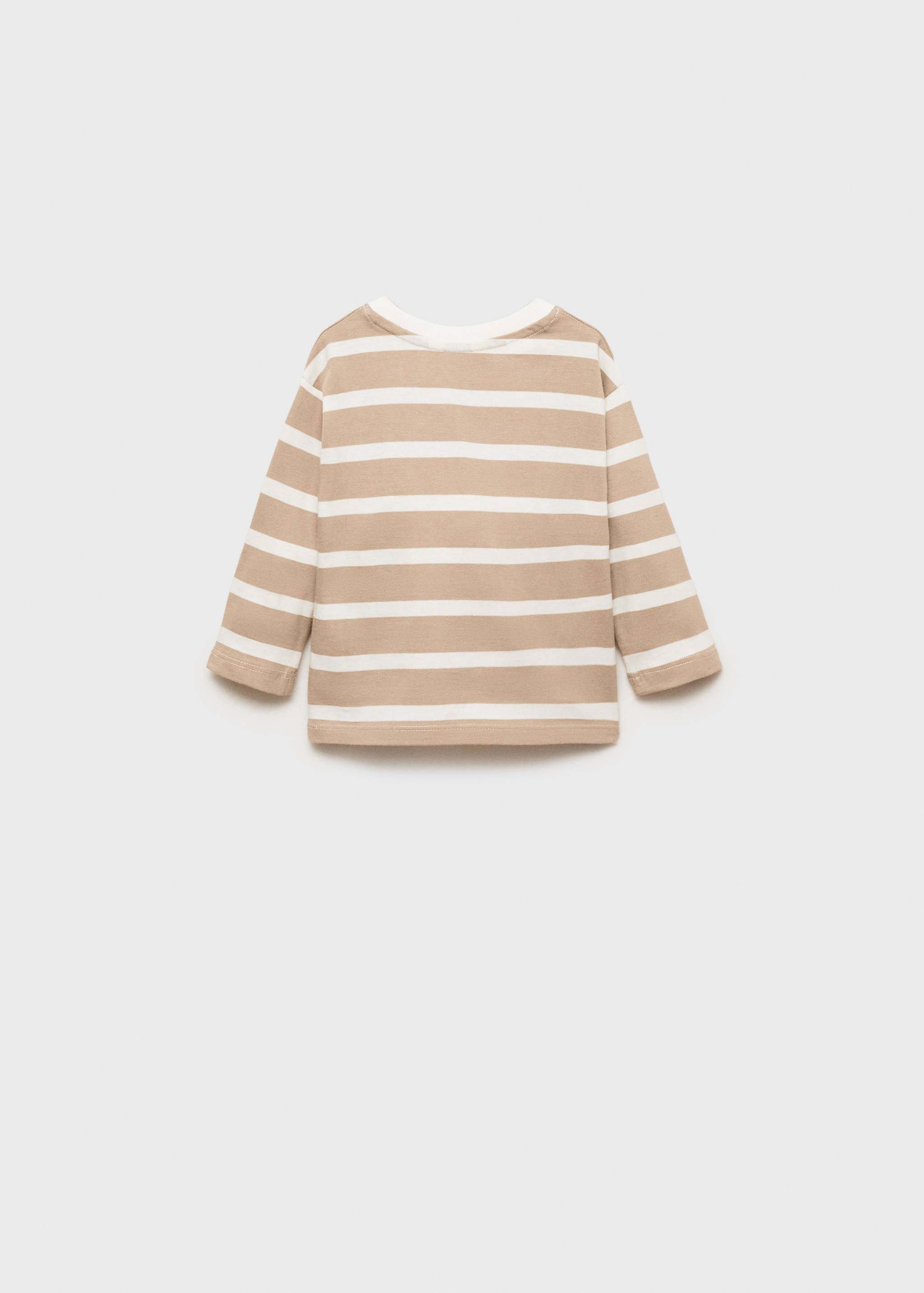 Stripete t-skjorte med brodert detalj - Baksiden av artikkelen
