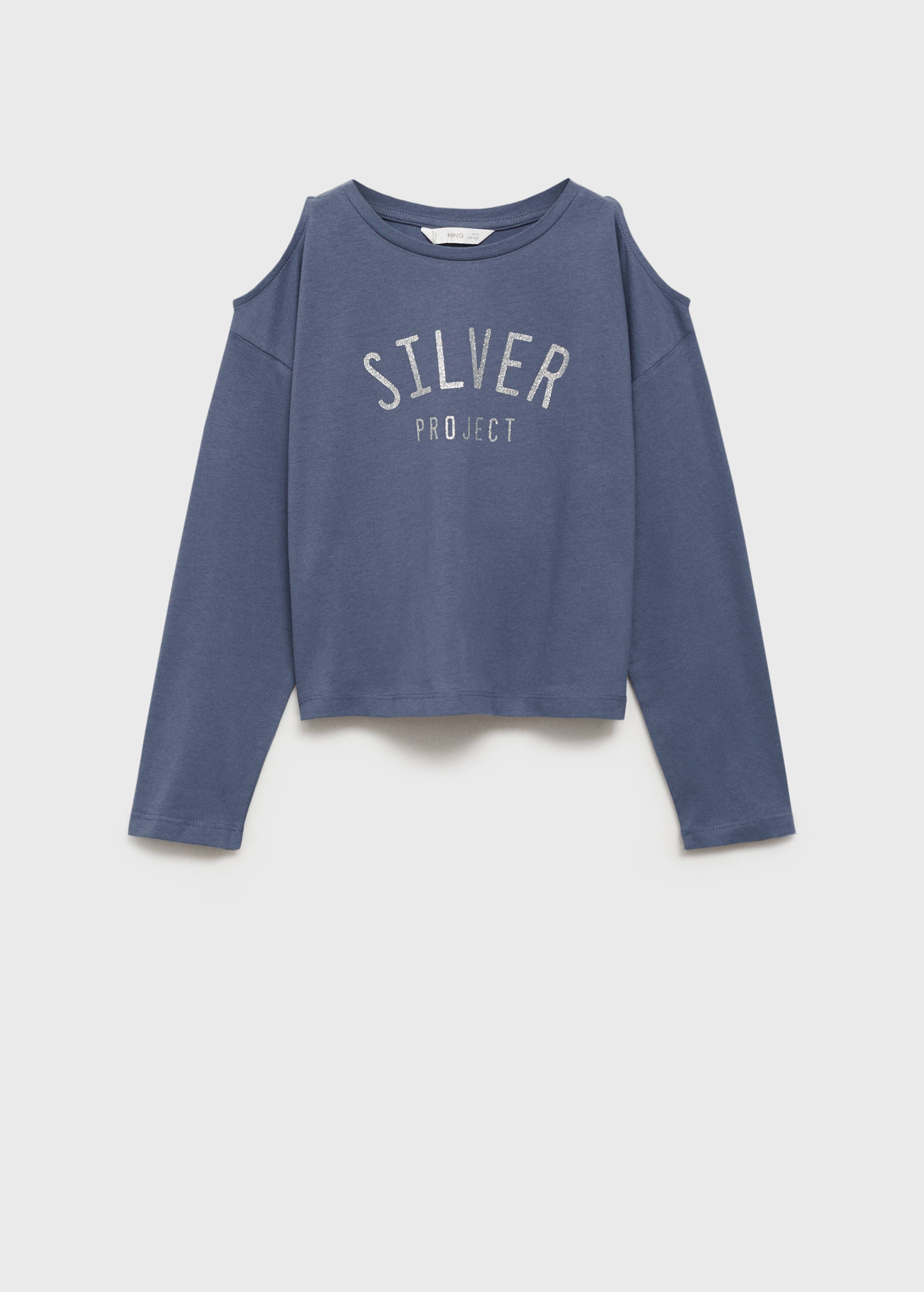 تي شيرت قطني بفتحة على الكتف - منتج دون نموذج