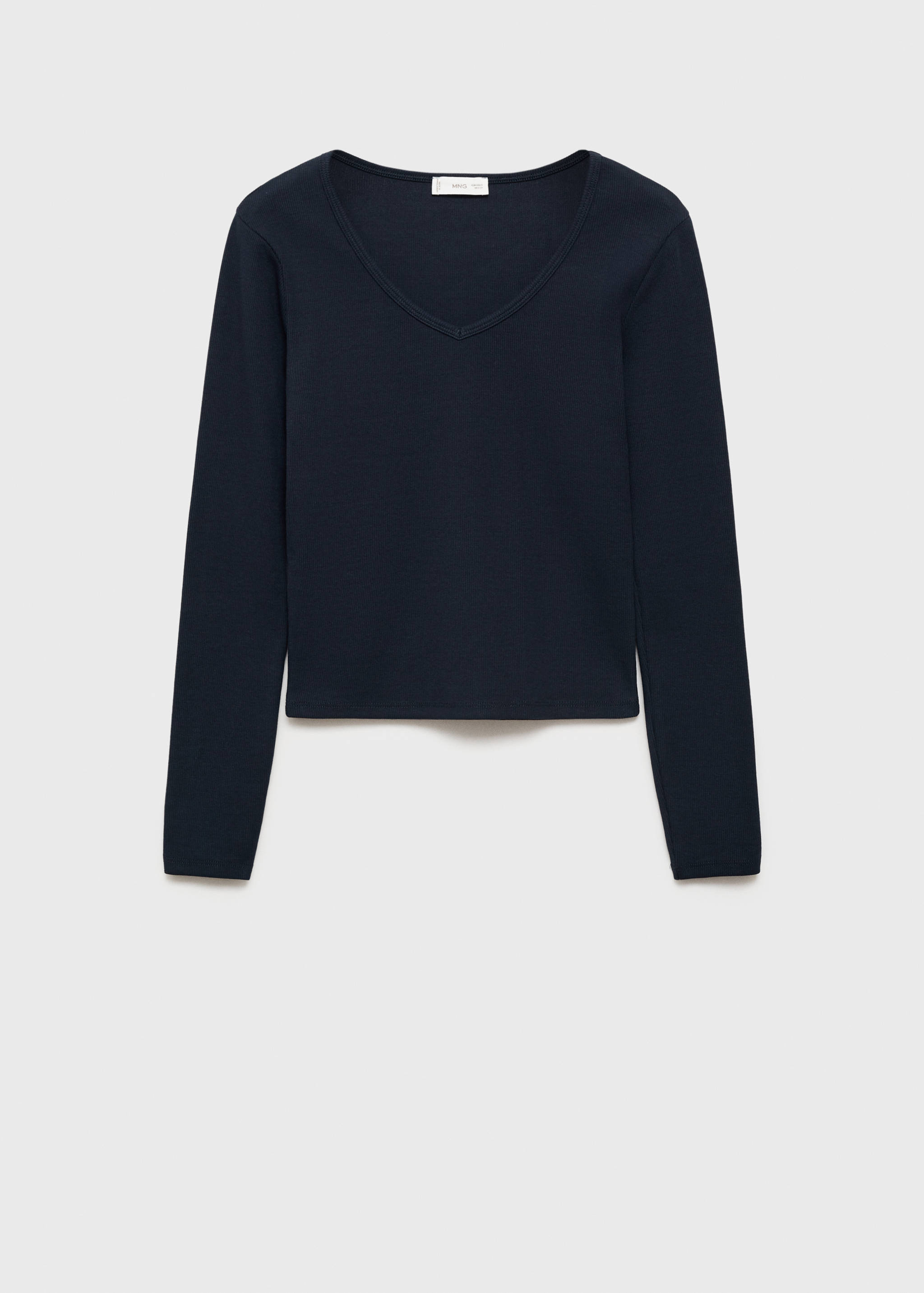 Long-sleeved V-neck T-shirt - Article without model