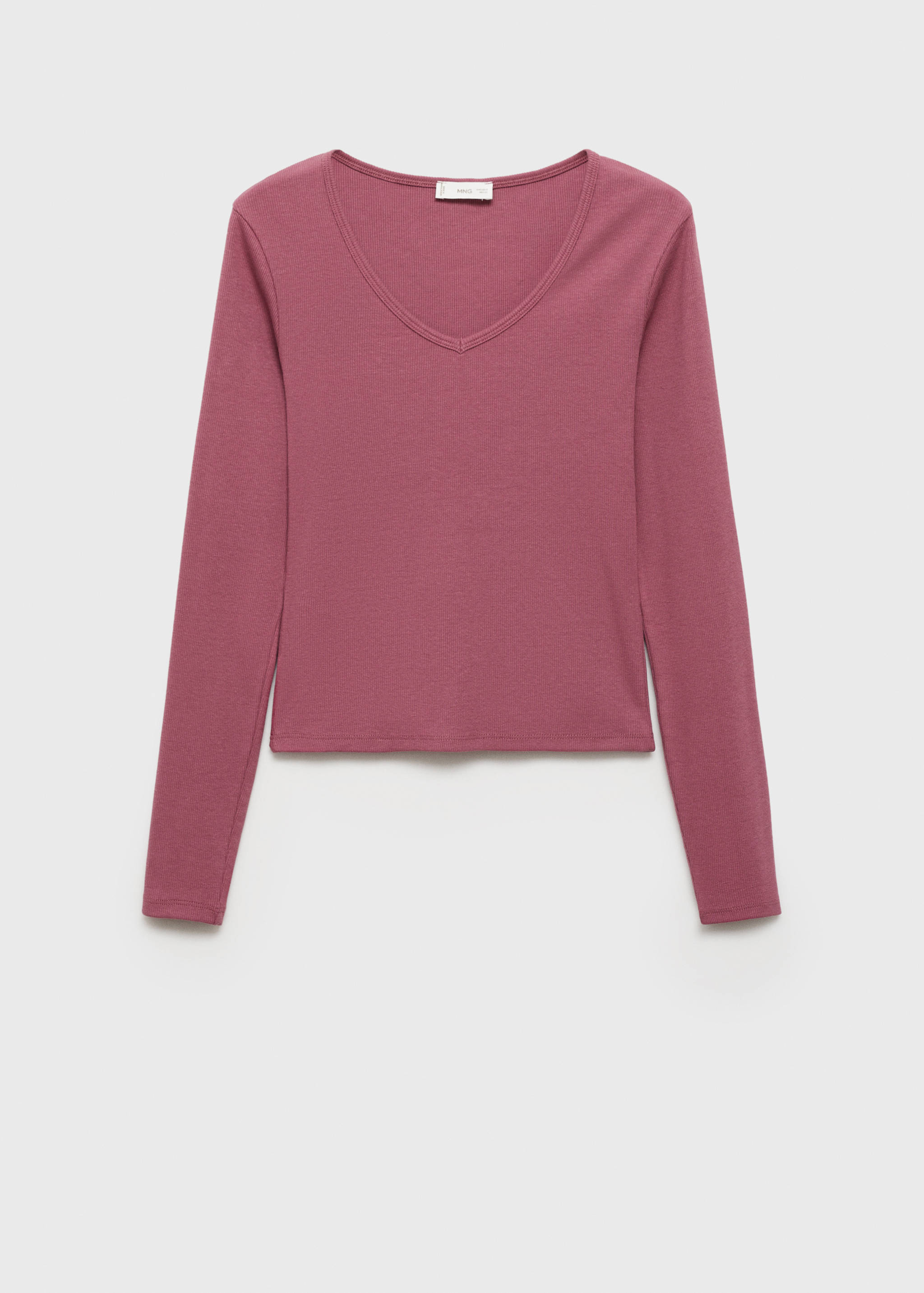 Long-sleeved V-neck T-shirt - Article without model