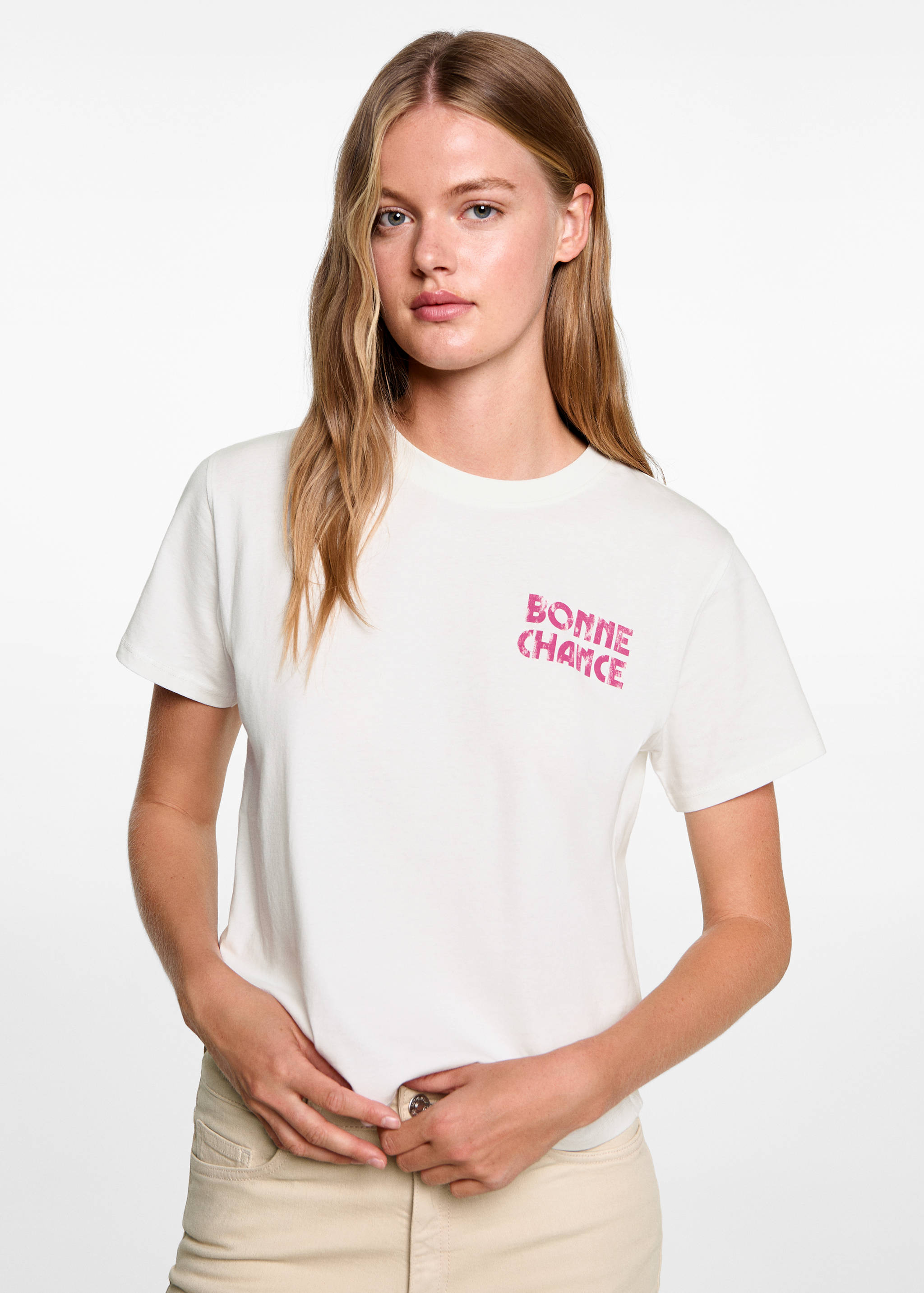 Printed cotton-blend T-shirt - Medium plane