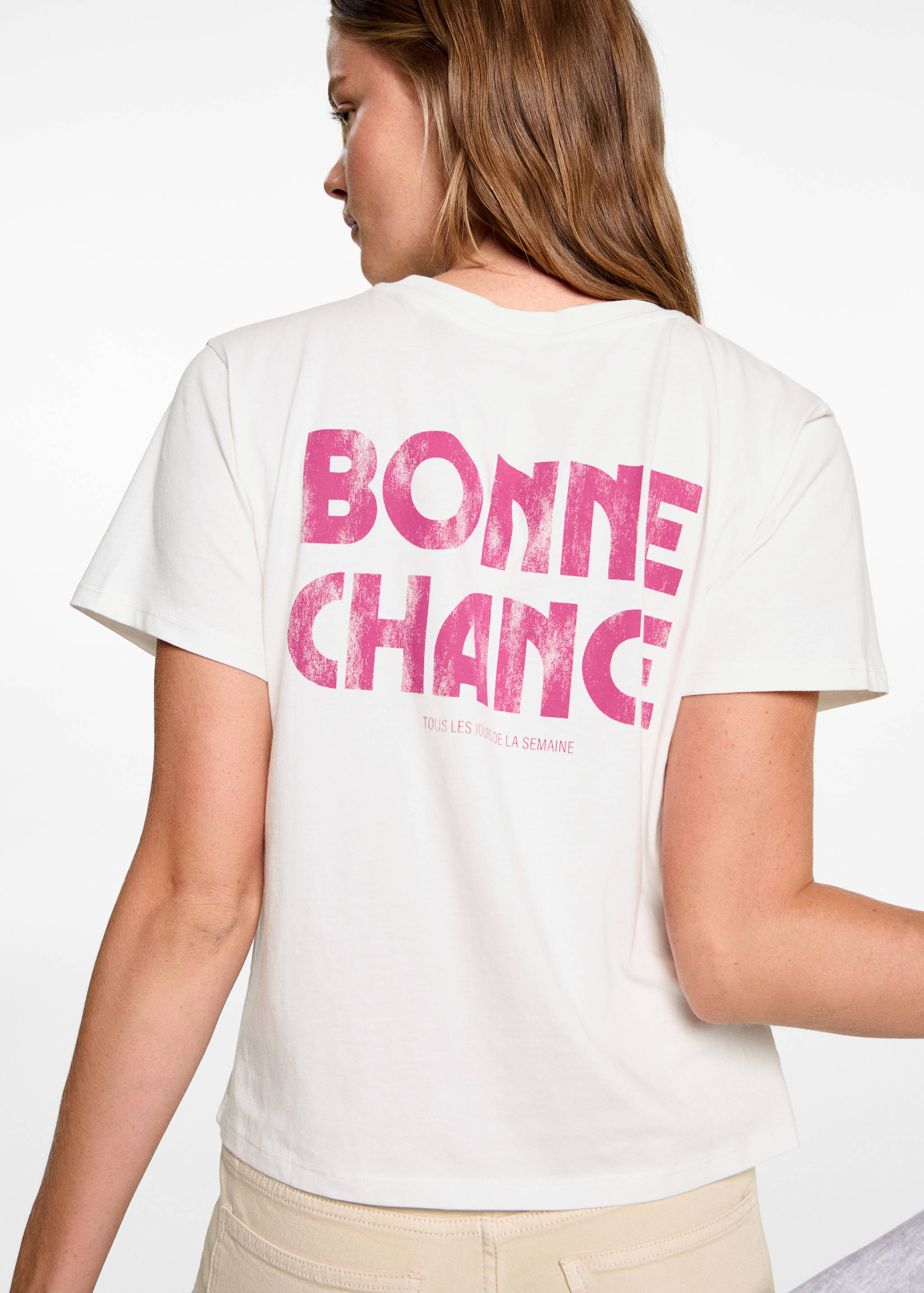 Printed cotton-blend T-shirt - Reverse of the article