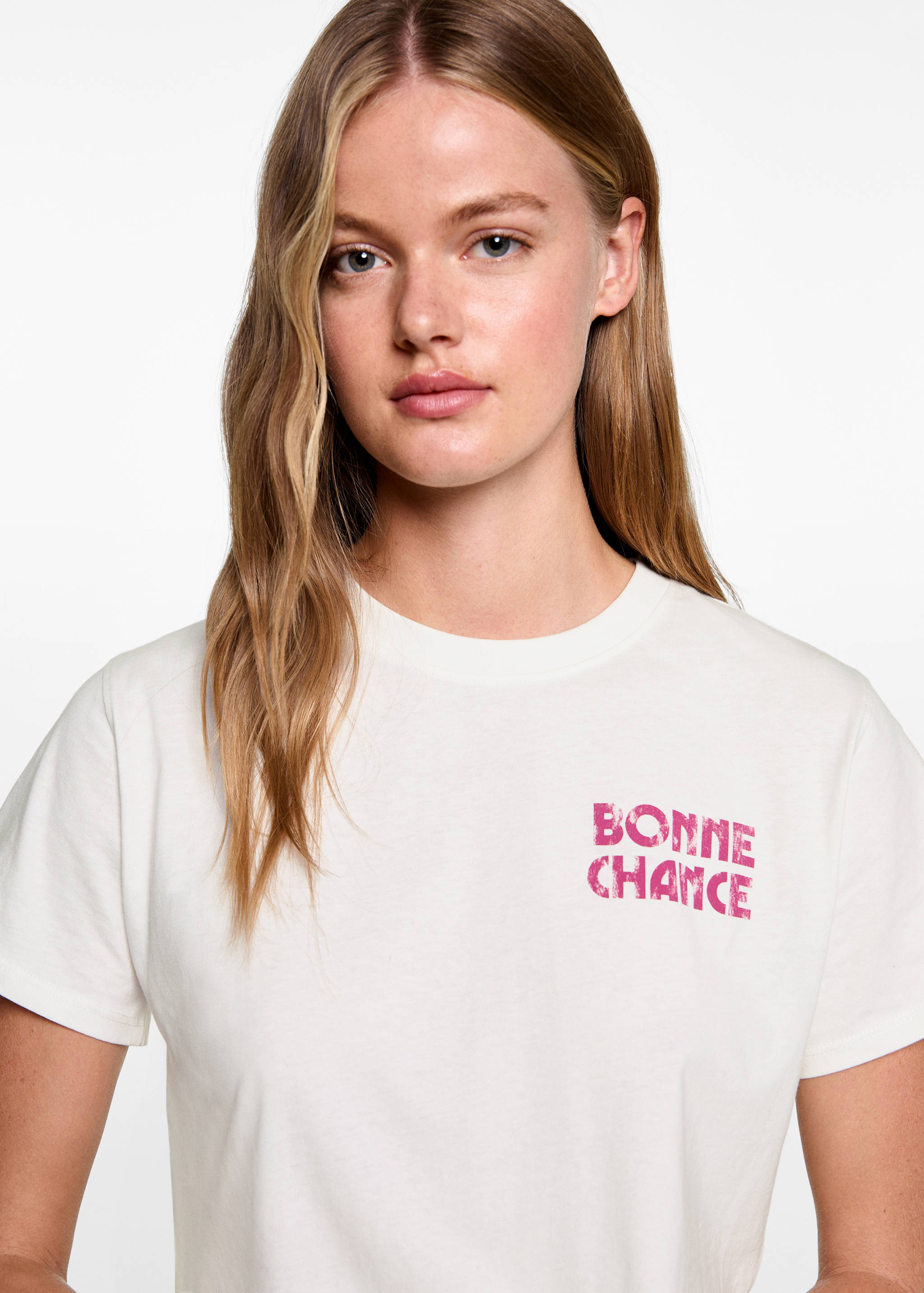 Printed cotton-blend T-shirt - Details of the article 1