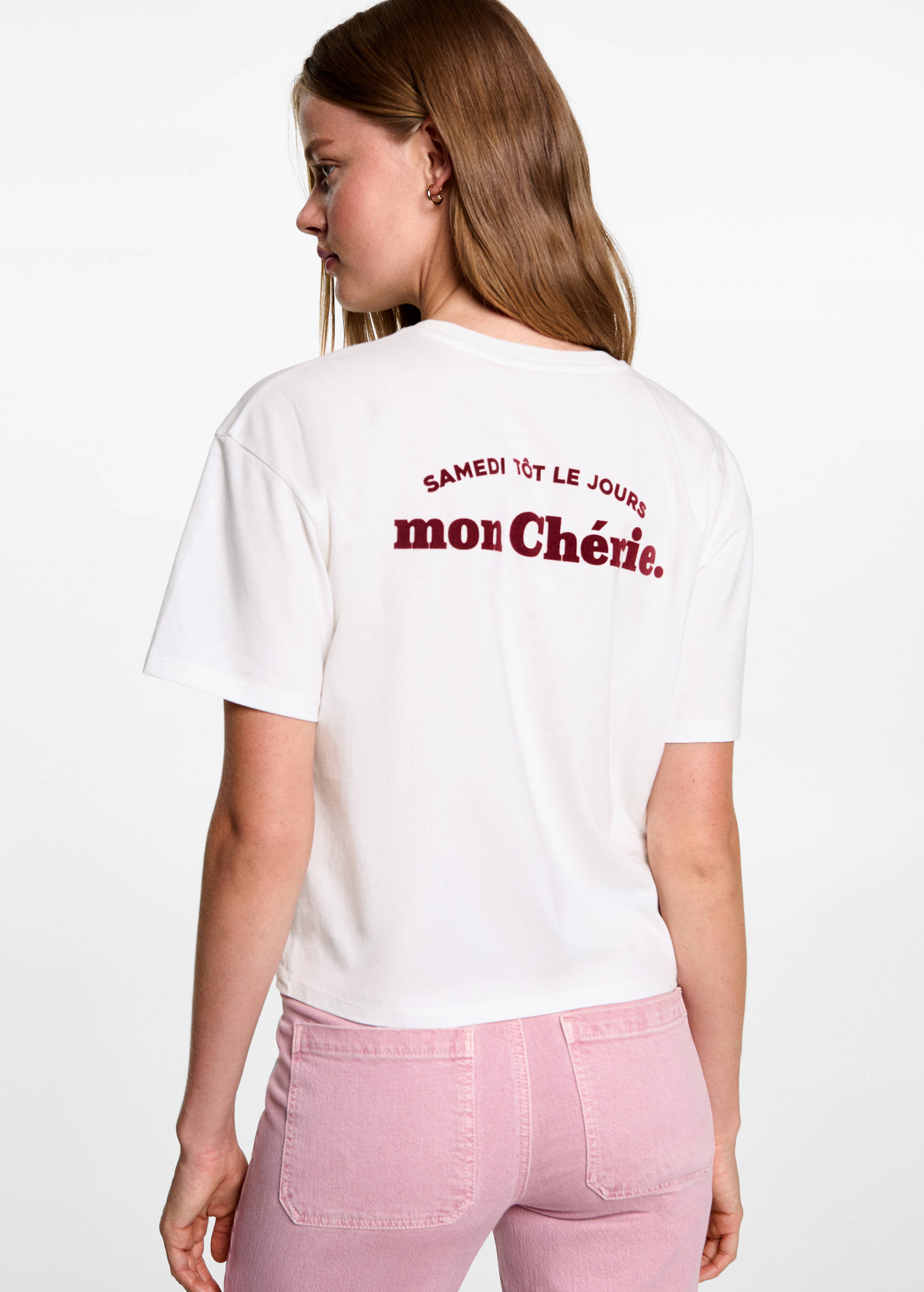 Printed cotton-blend T-shirt - Reverse of the article