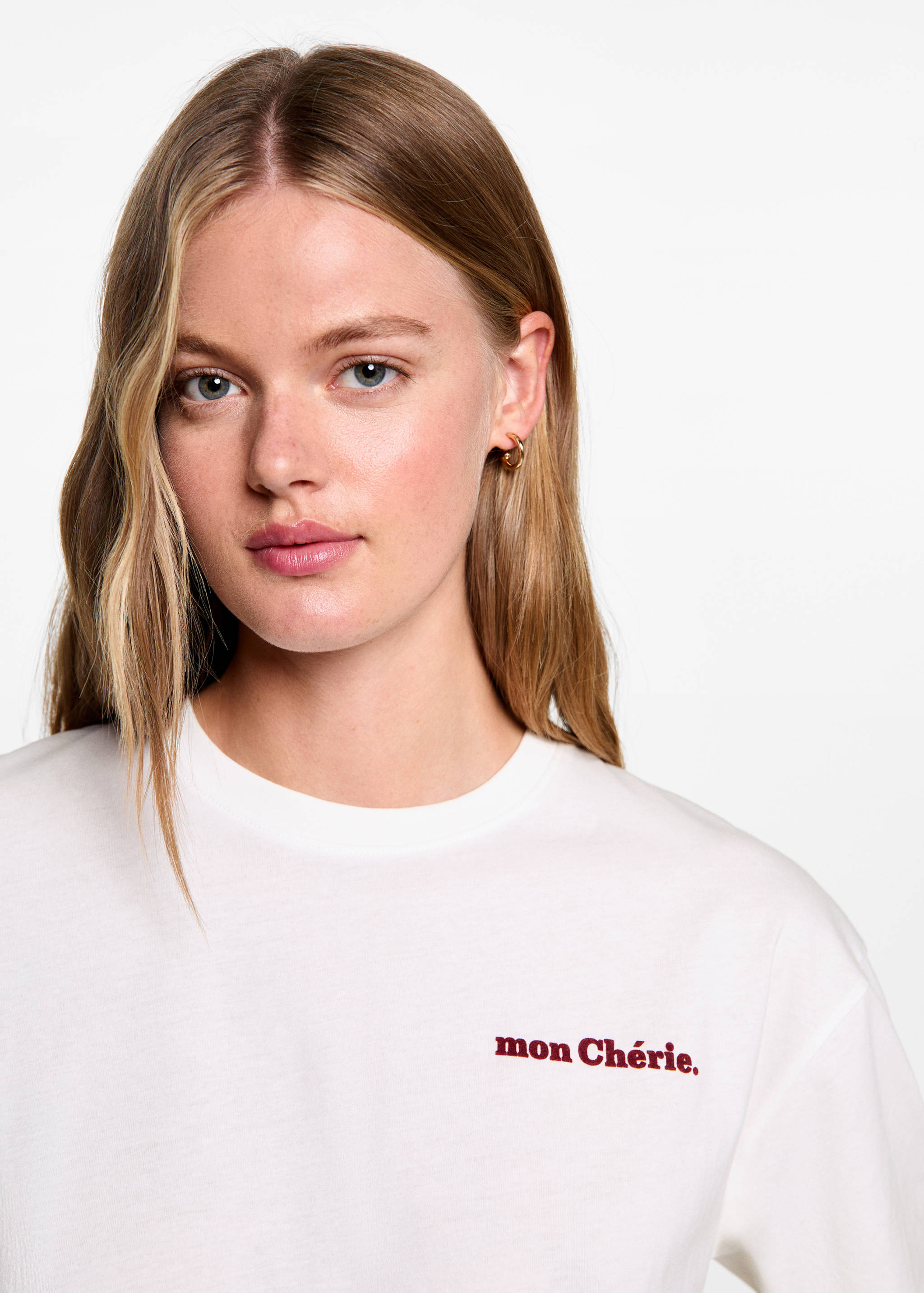 Printed cotton-blend T-shirt - Details of the article 1