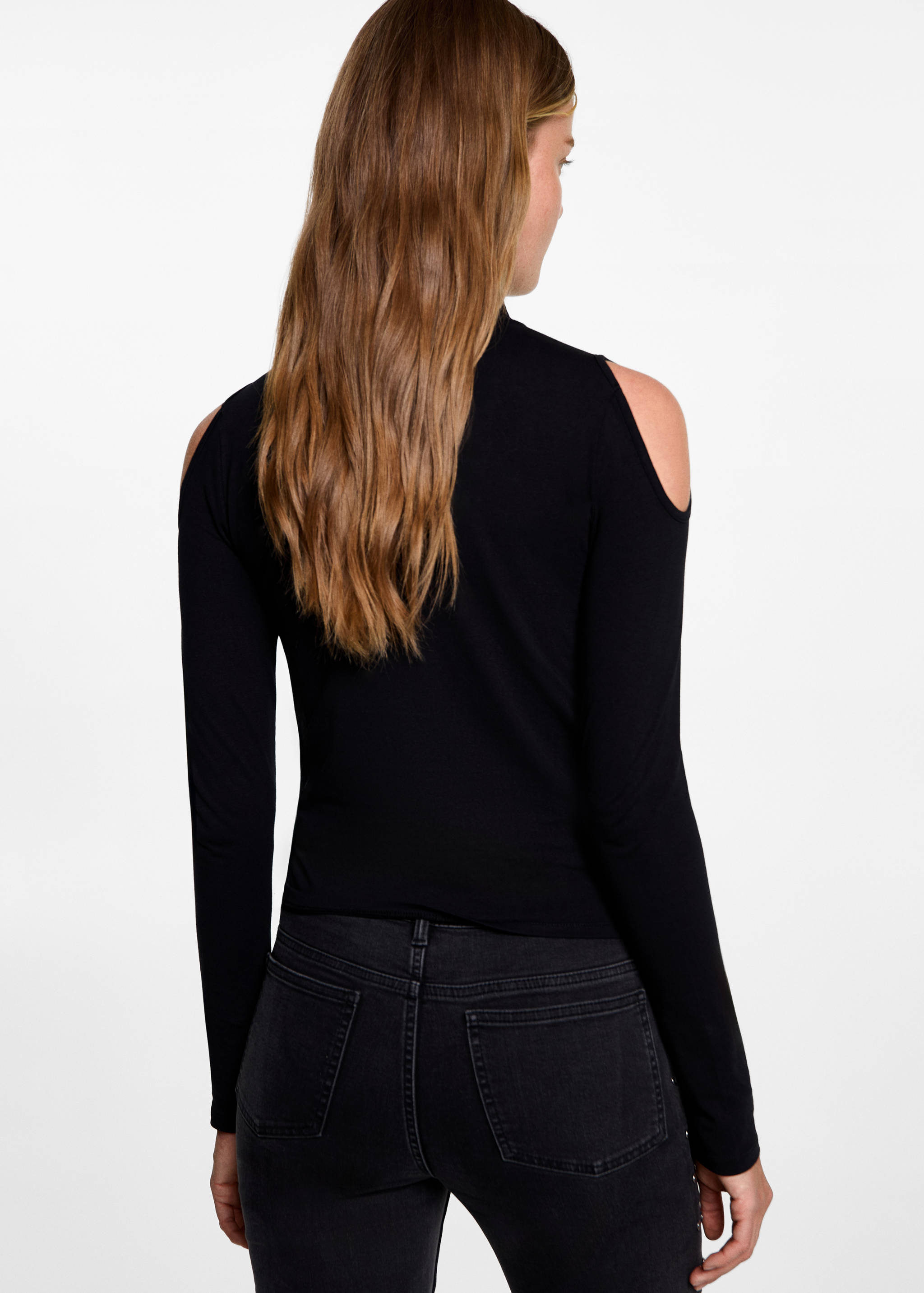 Camiseta cuello alto aberturas - Reverso del artículo