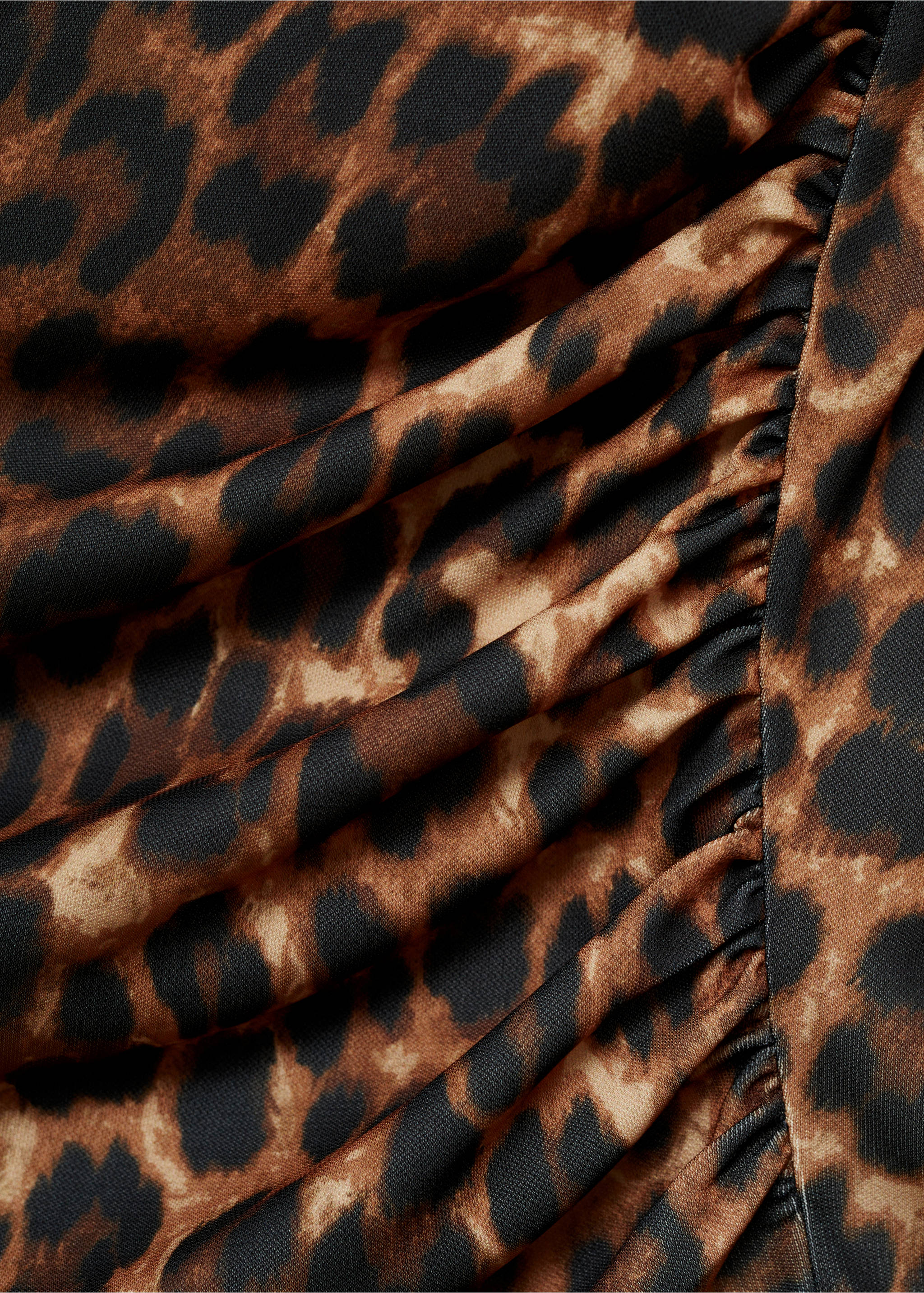 Camiseta leopardo detalle fruncido - Detalle del artículo 8, Marrón. Ref: 77006759-00.