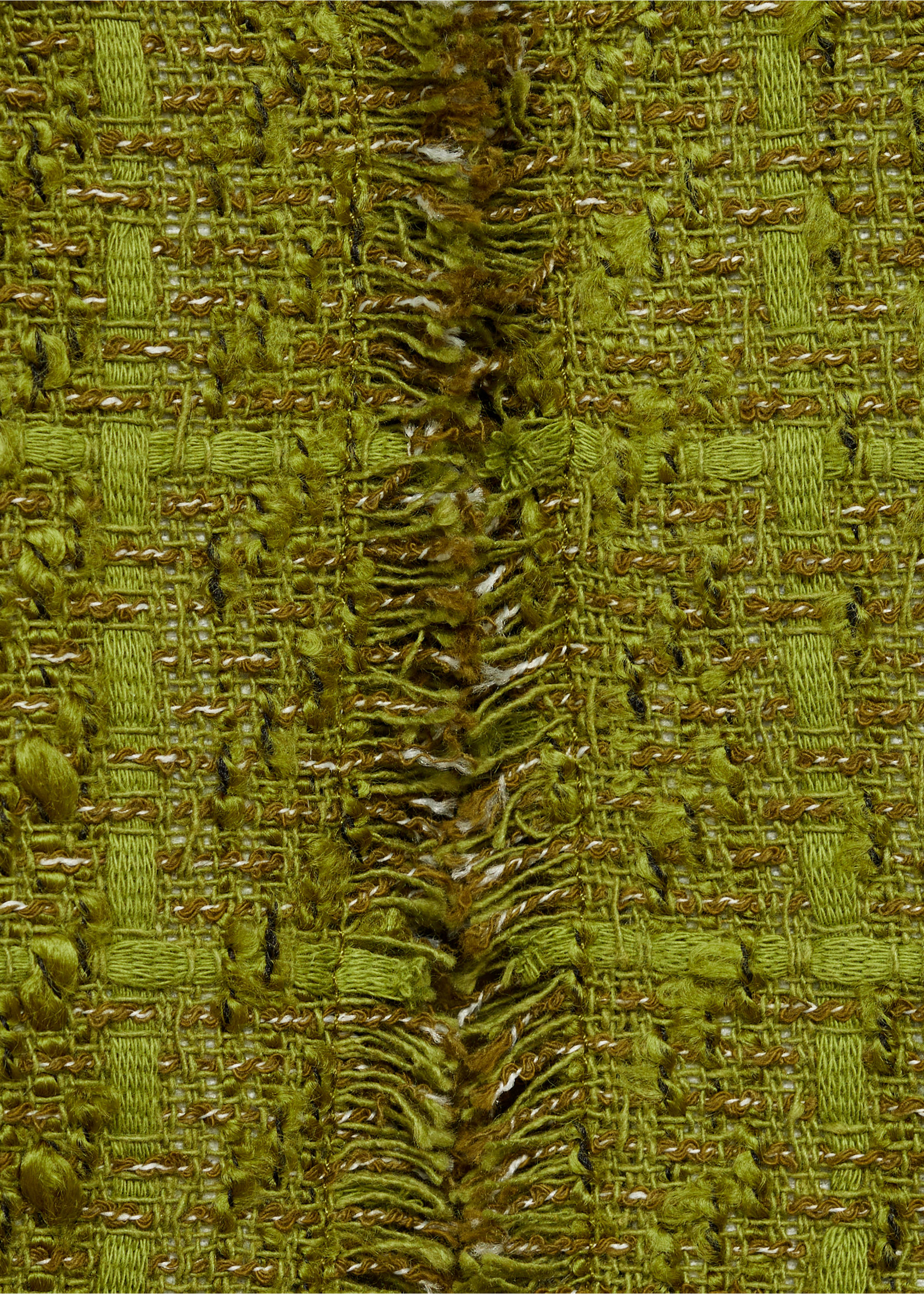 Chaqueta tweed botones joya - Detalle del artículo 0, Oliva. Ref: 77006764-00.