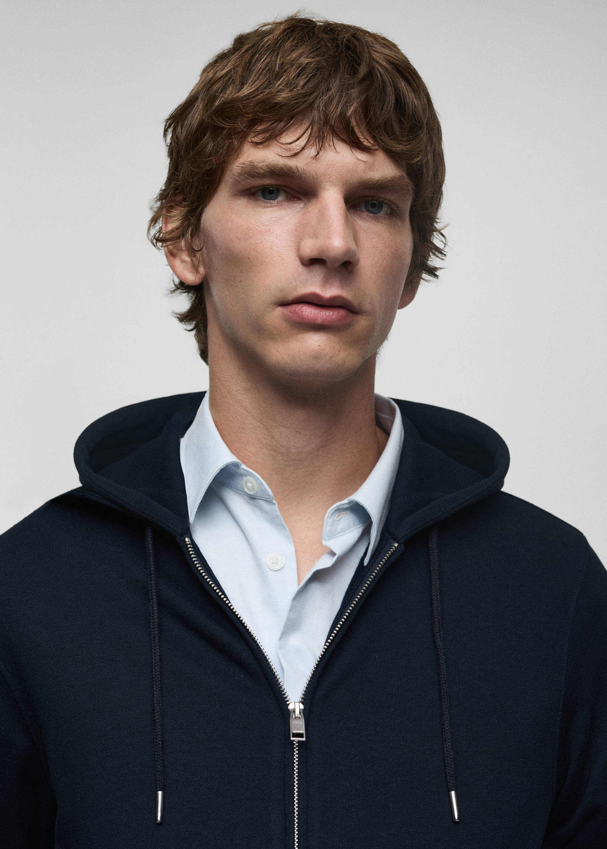 Cotton zip-up hoodie - Details of the article 1