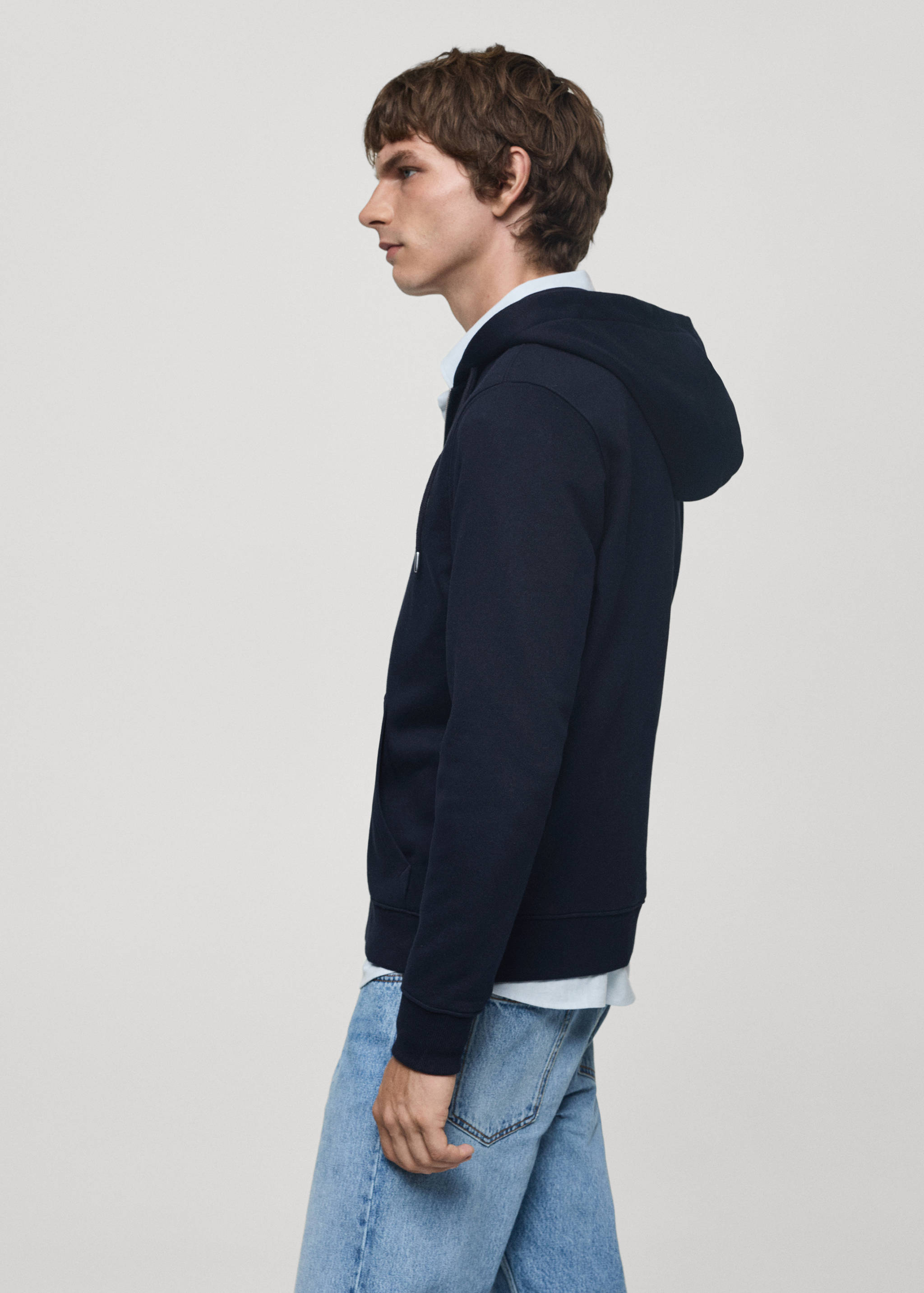 Cotton zip-up hoodie - Details of the article 2