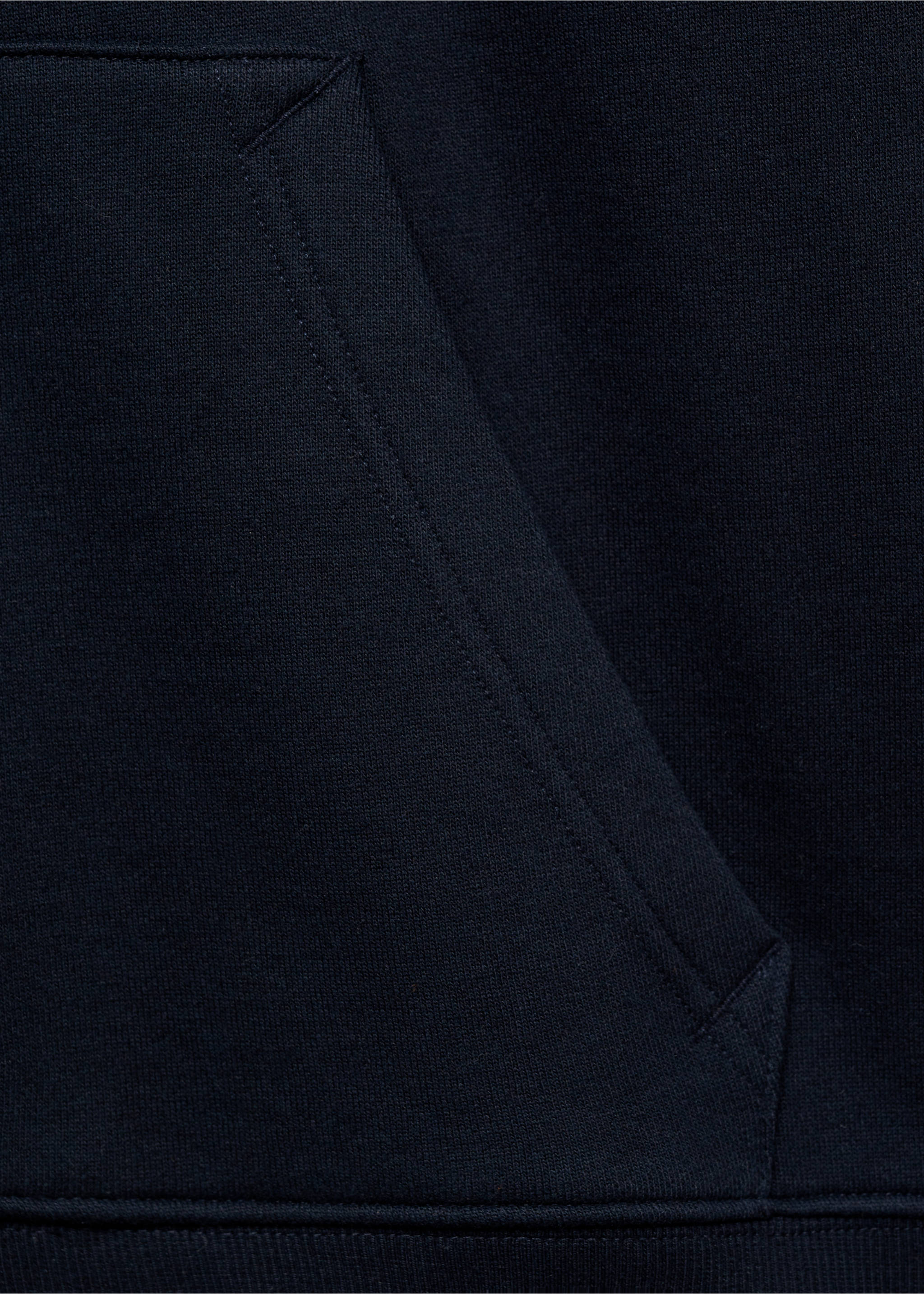 Sudadera algodón capucha cremallera - Detalle del artículo 0, Azul marino oscuro. Ref: 77007118-00.