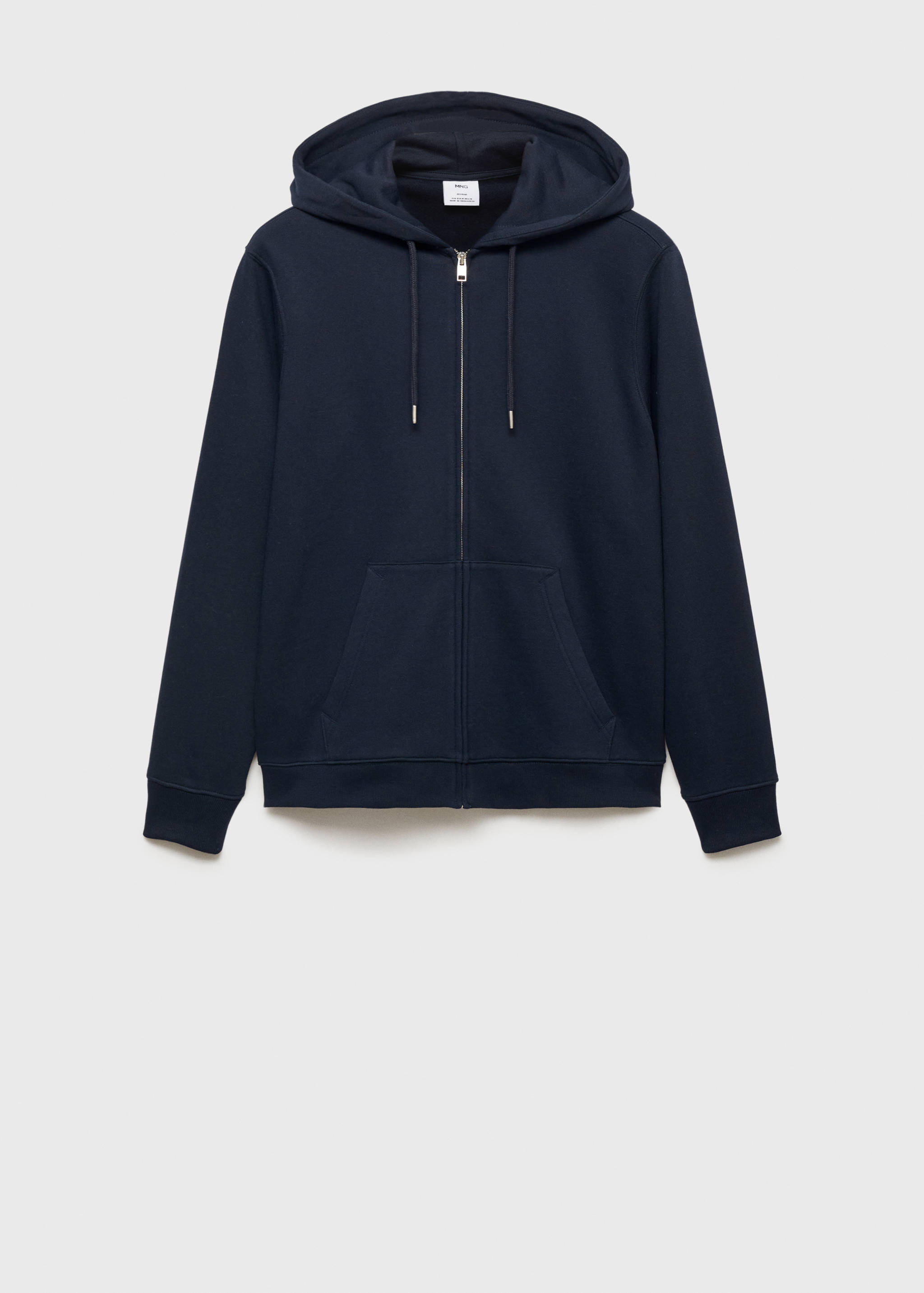 Sweat-shirt coton zippé capuche - Article sans modèle