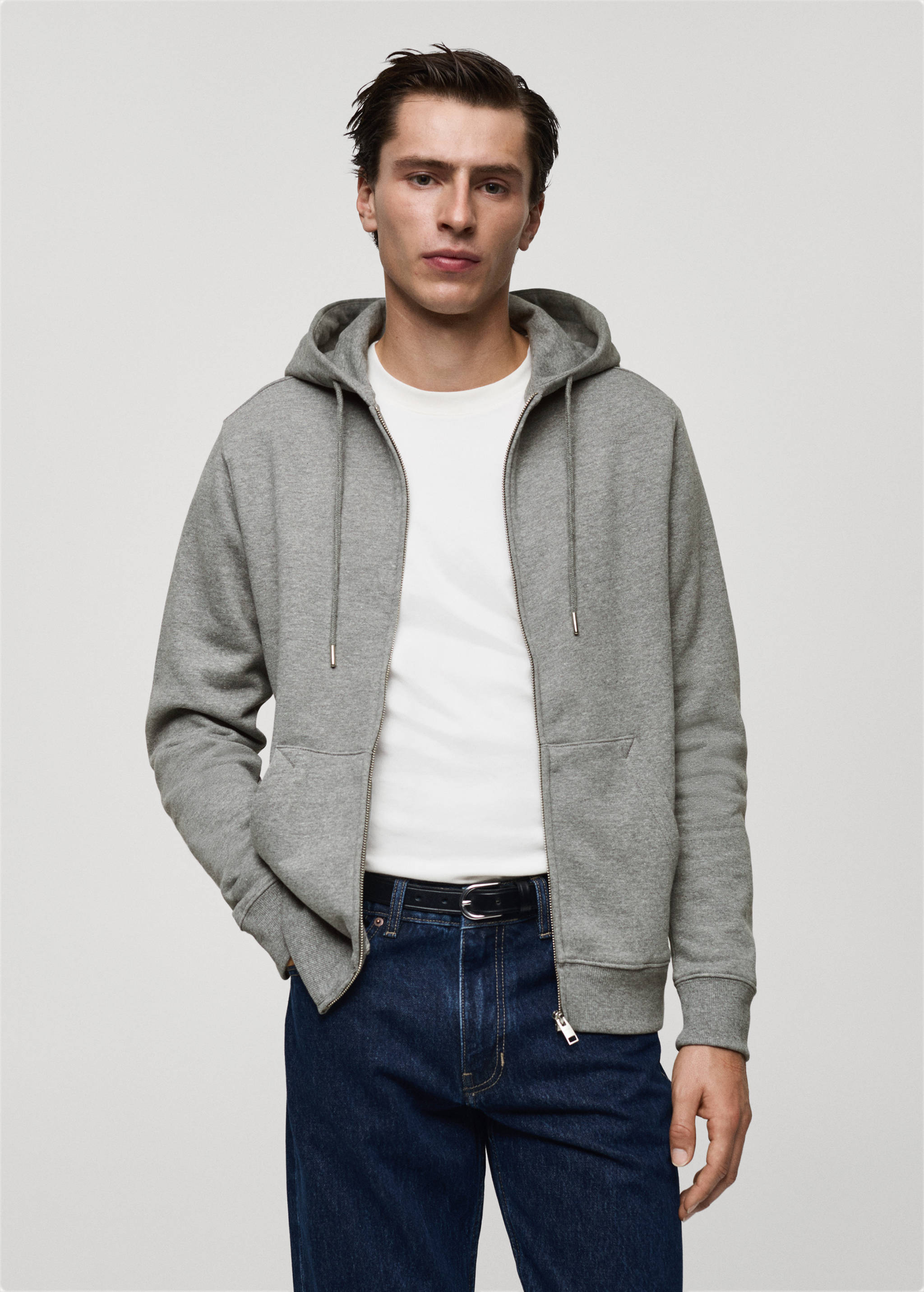 Cotton zip-up hoodie - Medium plane
