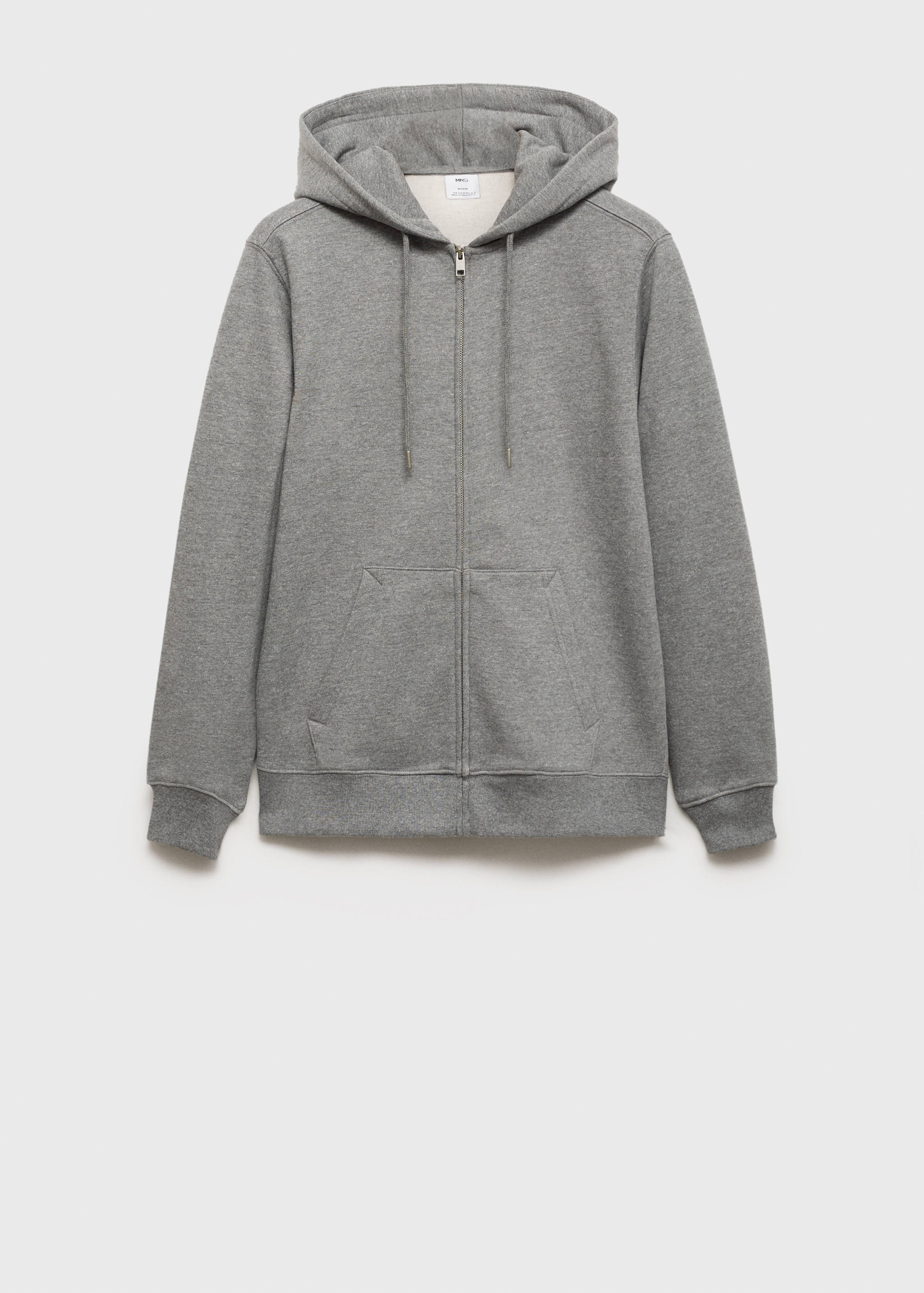 Cotton zip-up hoodie - Article without model