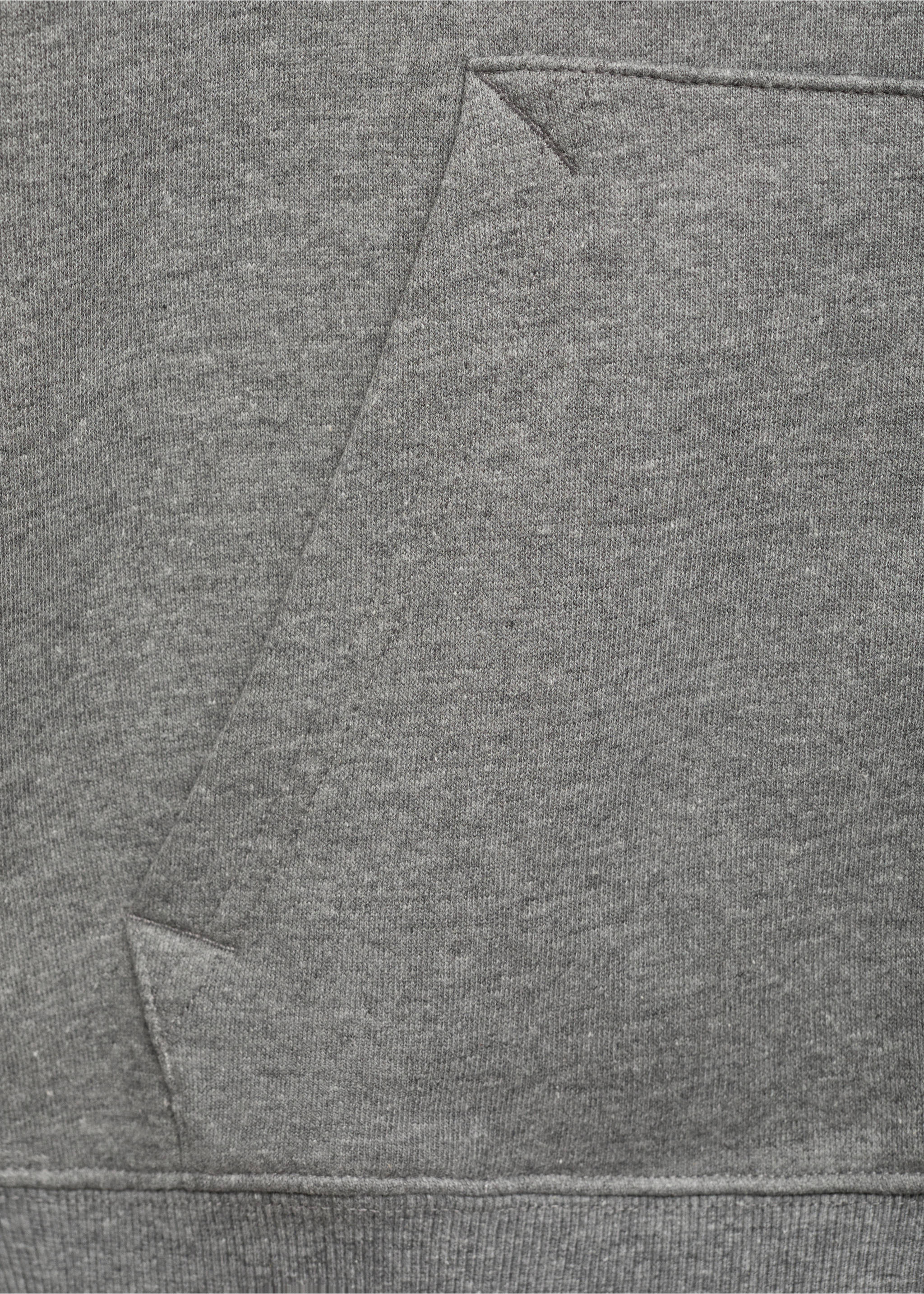 Sudadera algodón capucha cremallera - Detalle del artículo 0, Gris medio vigoré. Ref: 77007118-00.