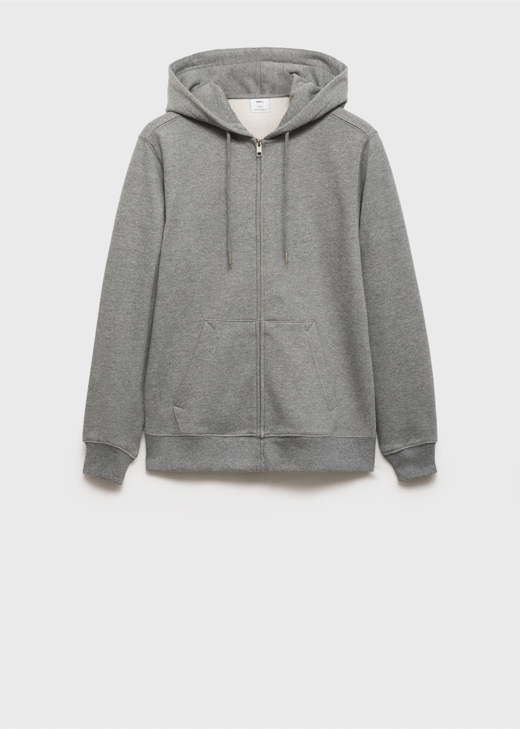 Sudadera algodón capucha cremallera - Artículo sin modelo, Gris medio vigoré. Ref: 77007118-00.