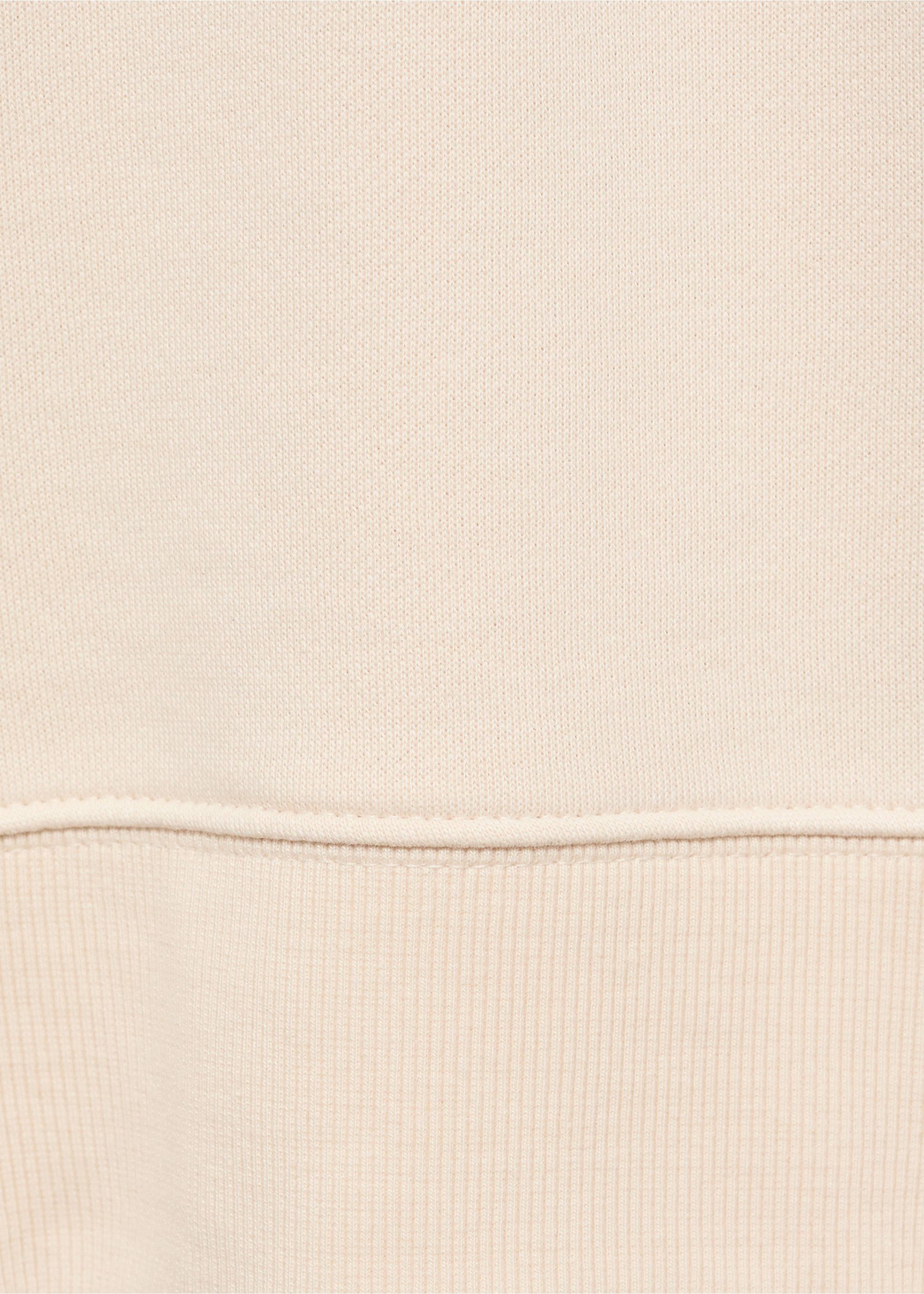 Sudadera algodón cuello cremallera - Detalle del artículo 0, Crudo. Ref: 77007119-00.