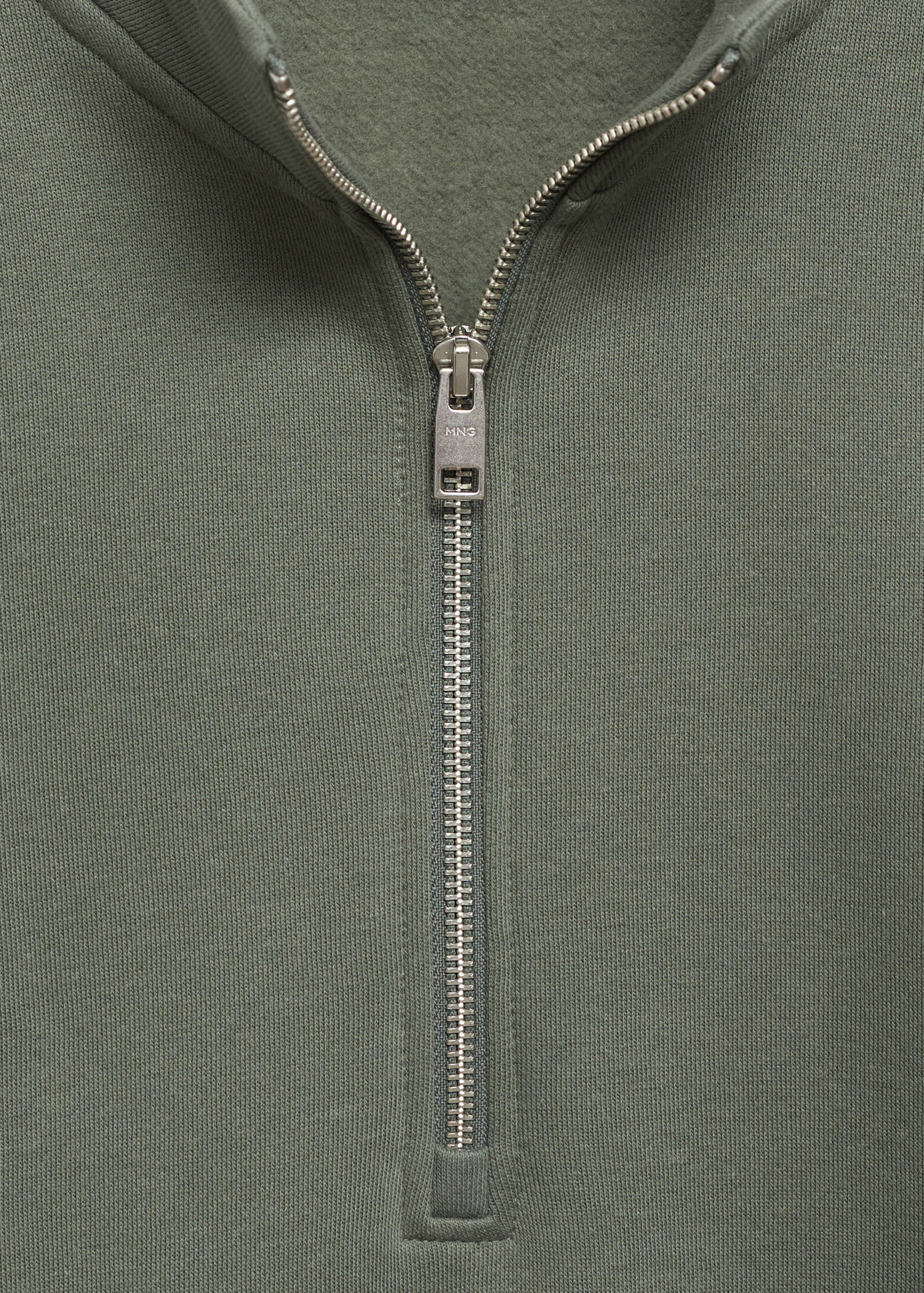 Cotton sweatshirt with zip neck - Details of the article 8
