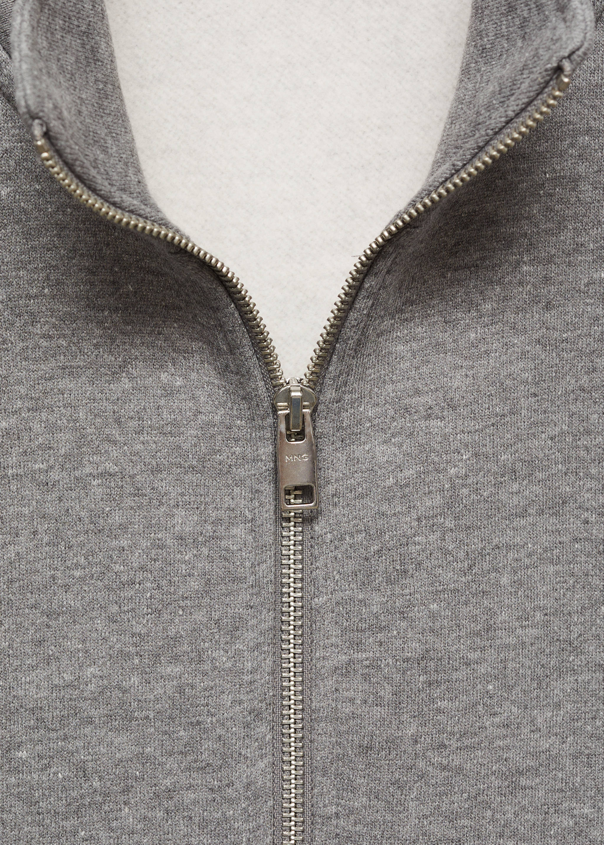 Cotton sweatshirt with zip neck - Details of the article 8