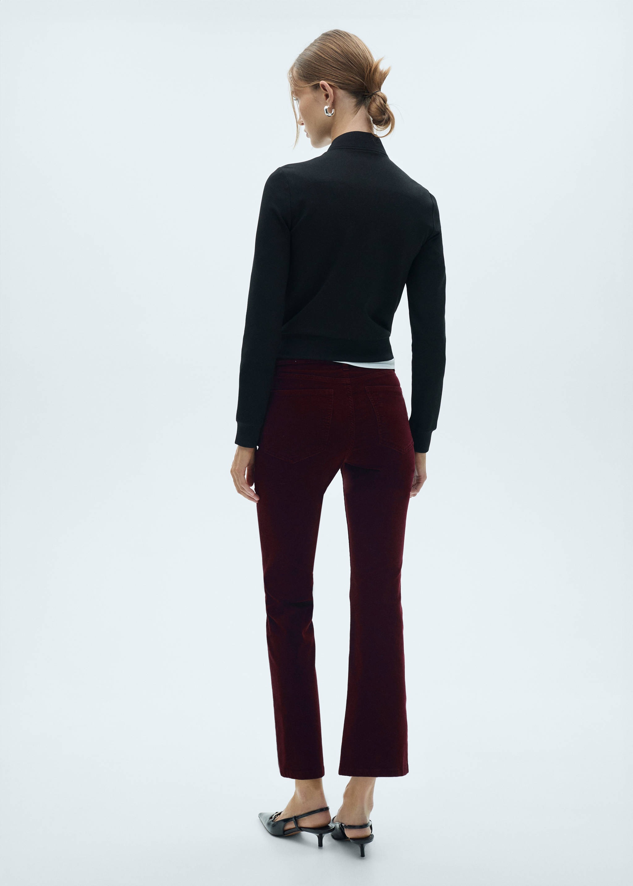 Sienna flared cropped corduroy jeans - Reverse of the article
