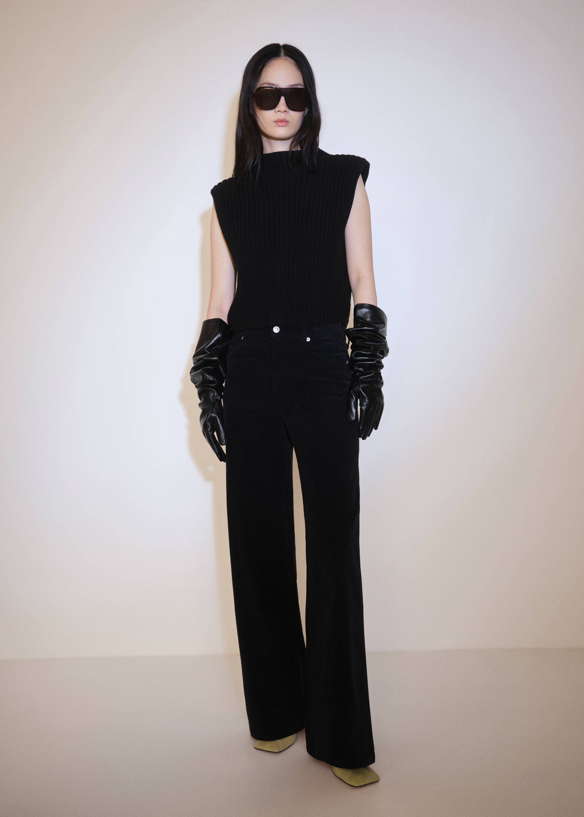 Wide leg corduroy jeans - General plane