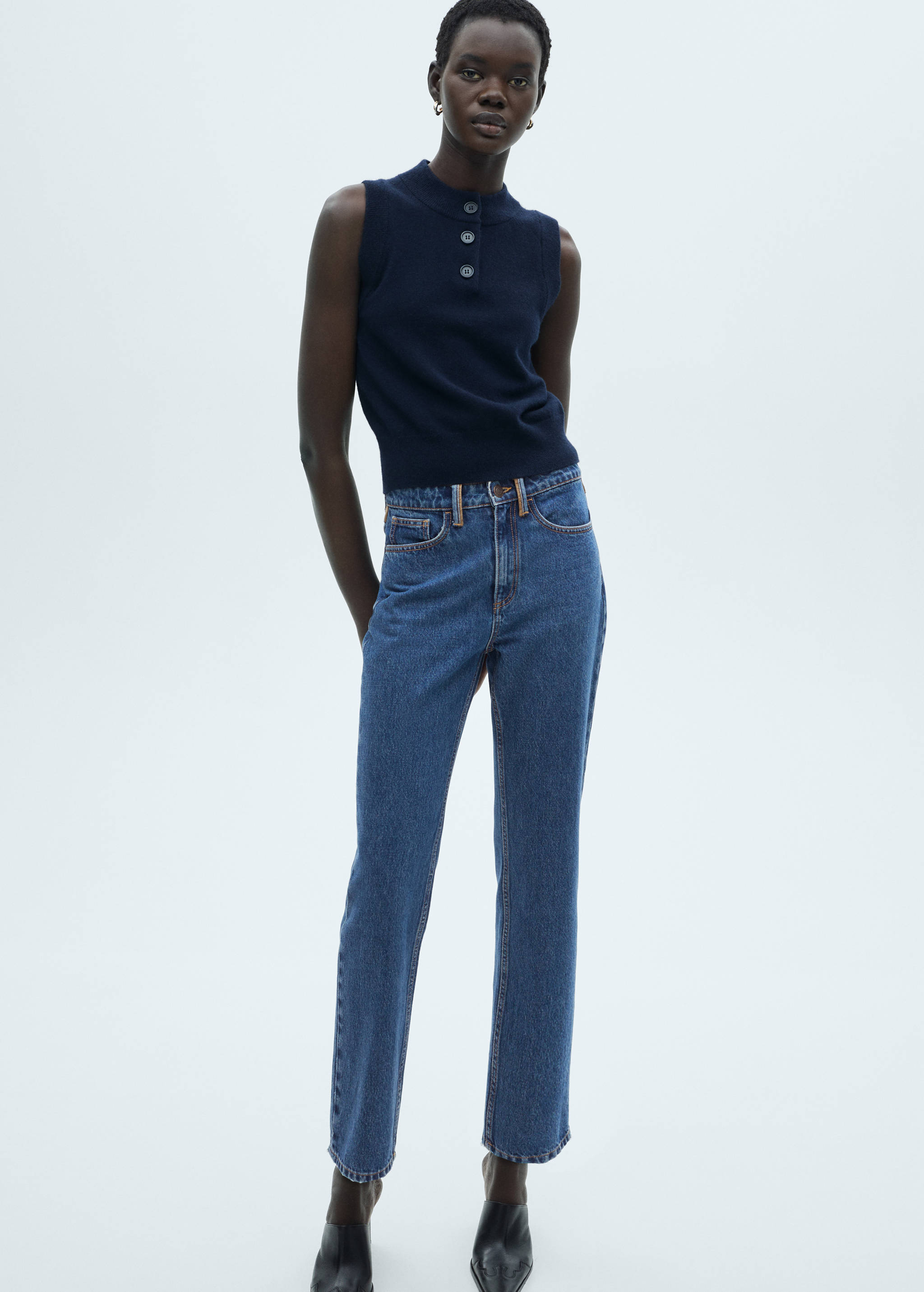 Jeans rectos detalles contraste - Detalle del artículo 2