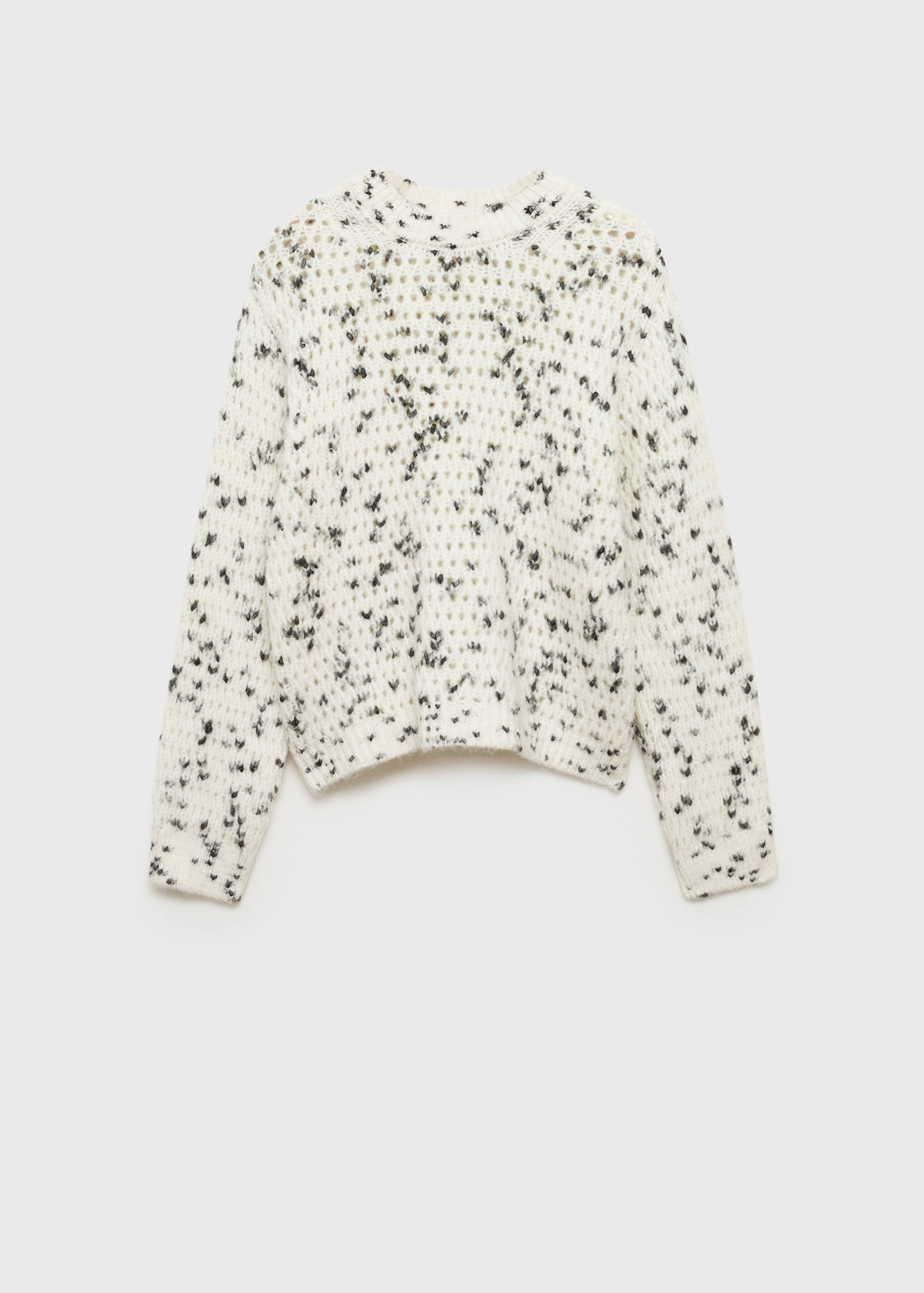 Marbled knitted sweater with lace pattern - Article without model