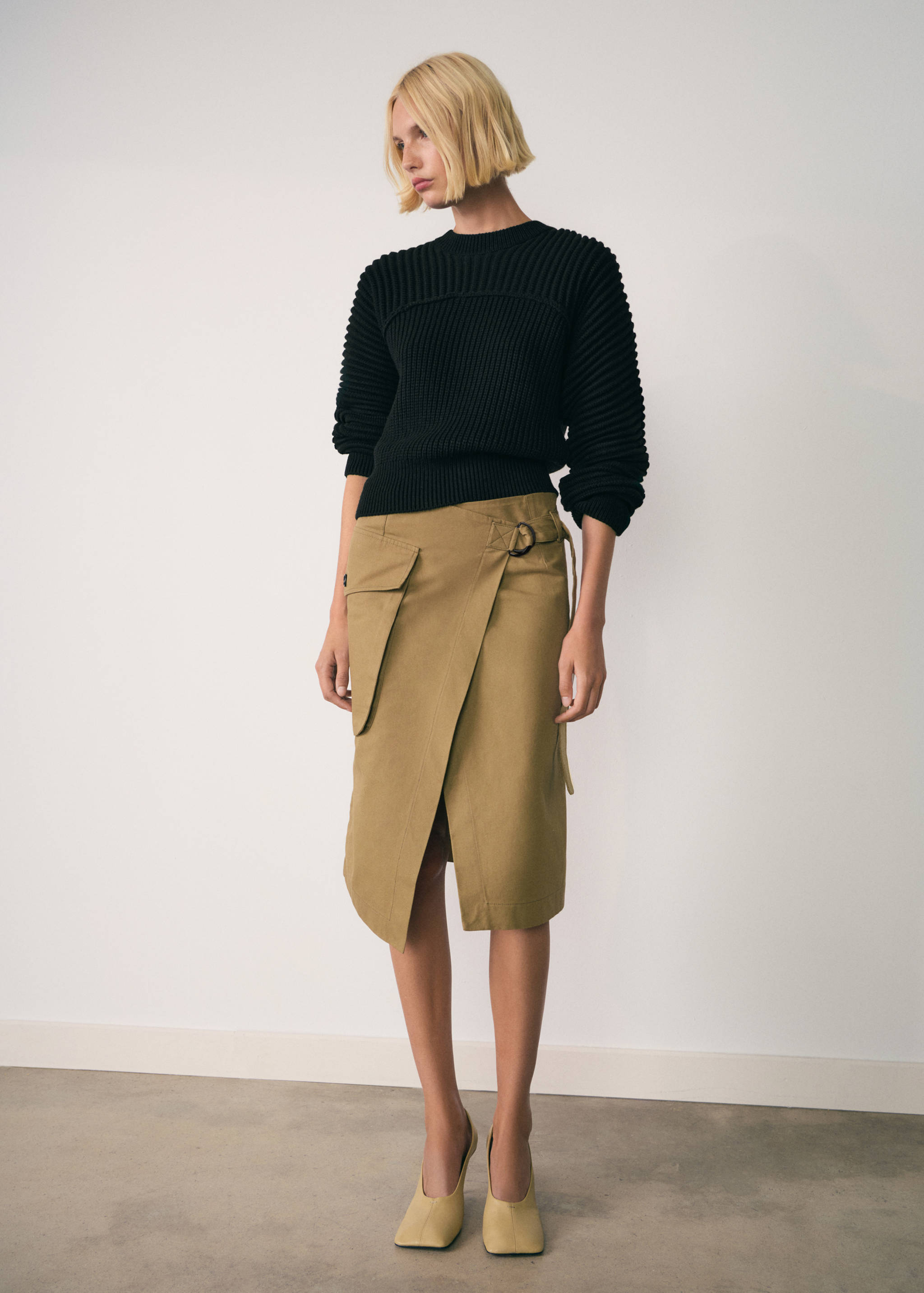 Pull-over maille manches bouffantes - Plan général