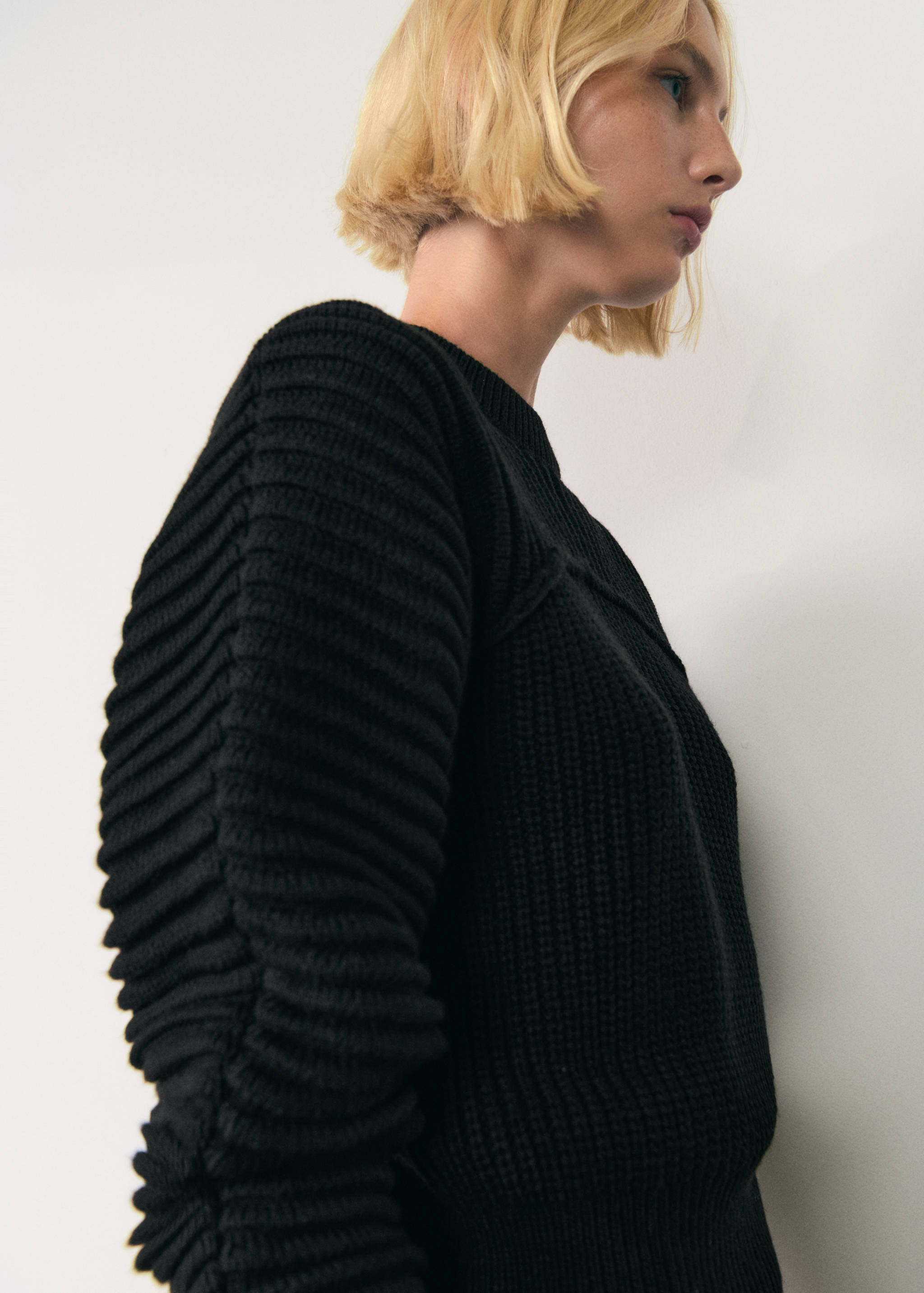 Pull-over maille manches bouffantes - Détail de l'article 1