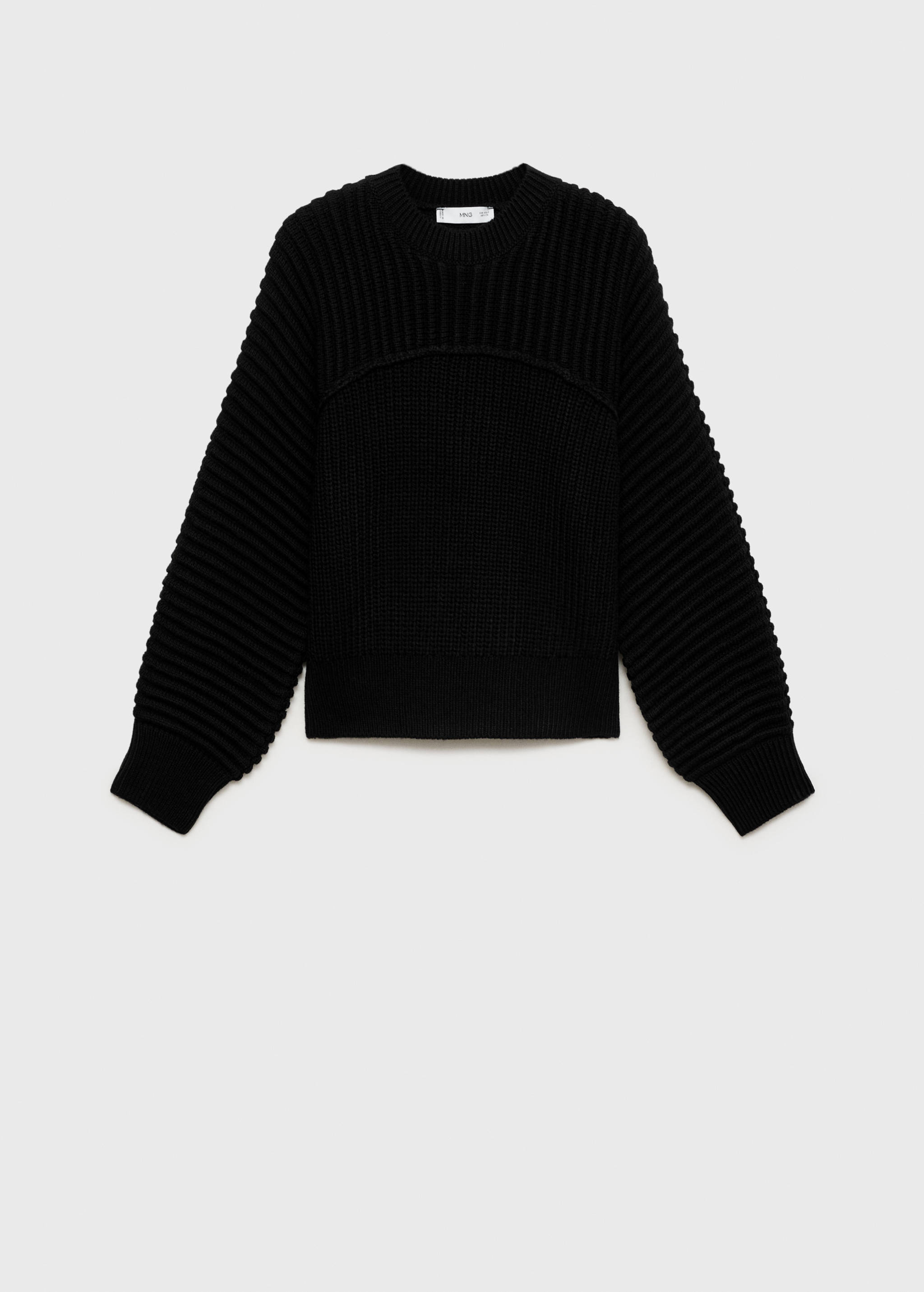 Puff-sleeve knitted sweater - Article without model