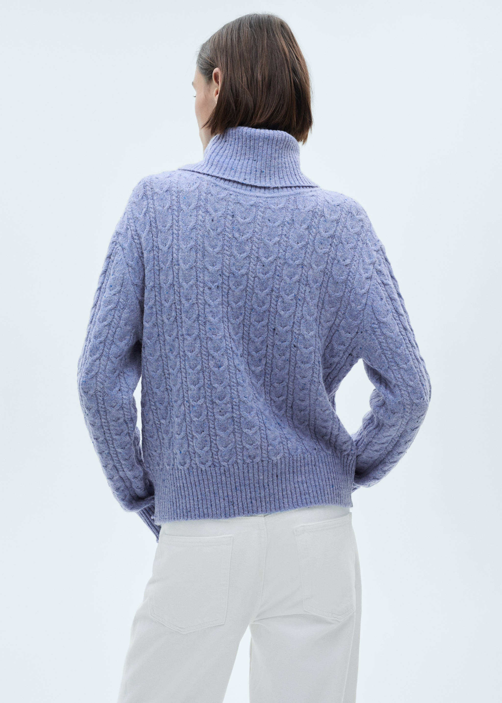 Pull-over torsades col roulé - Verso de l’article