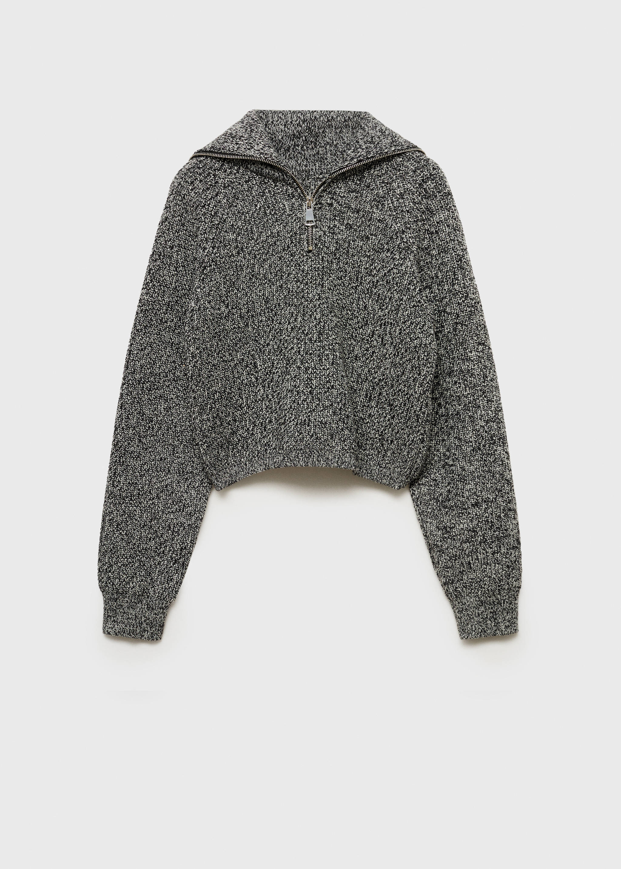Zip flecked sweater - Article without model