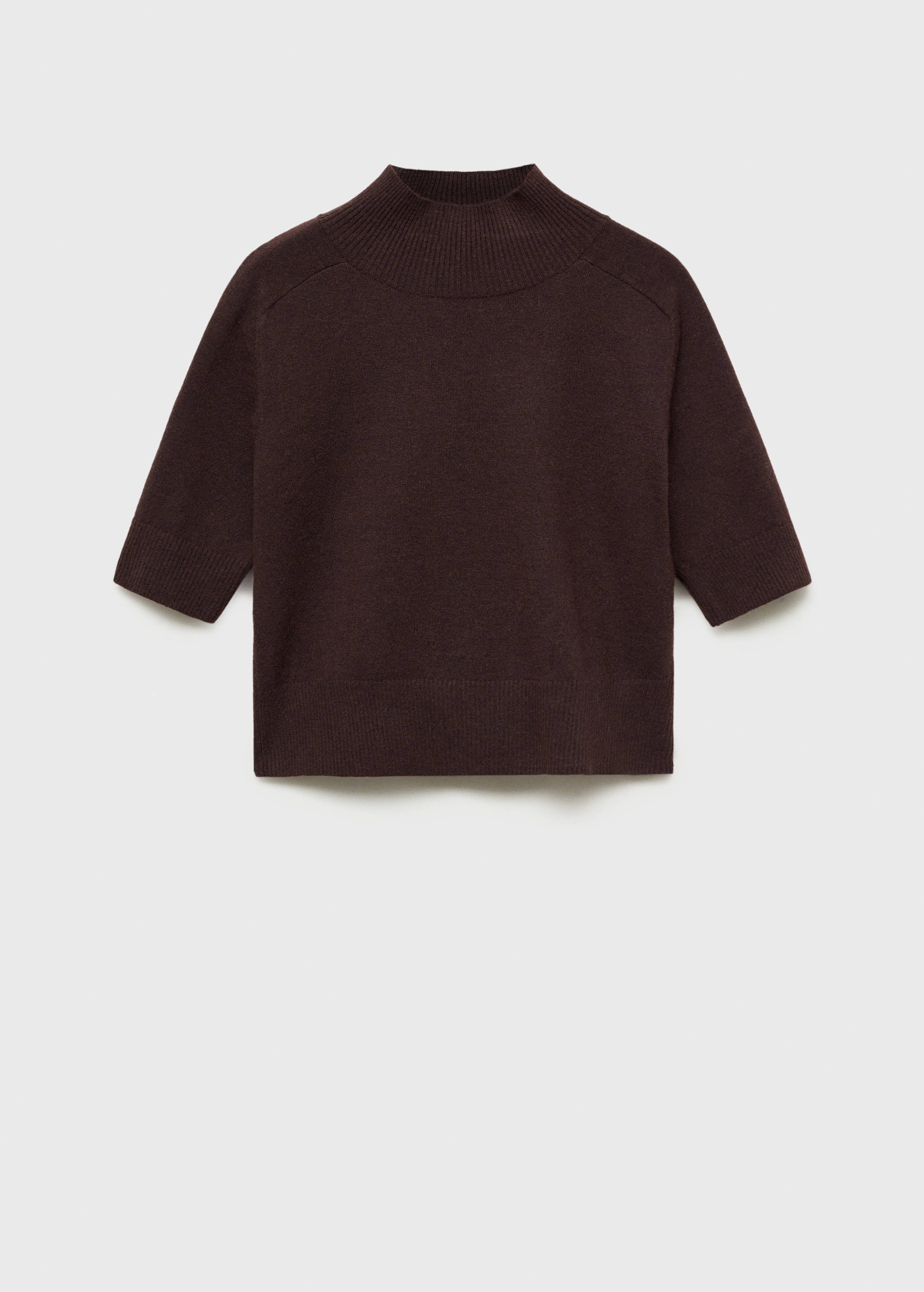 Perkins-neck short-sleeved sweater - Article without model