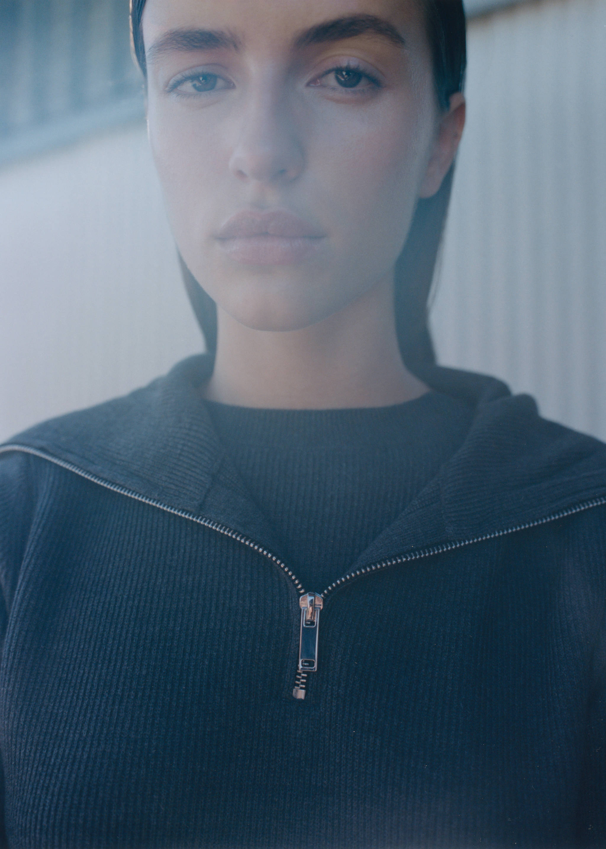 High neck sweater with zip - Details of the article 6