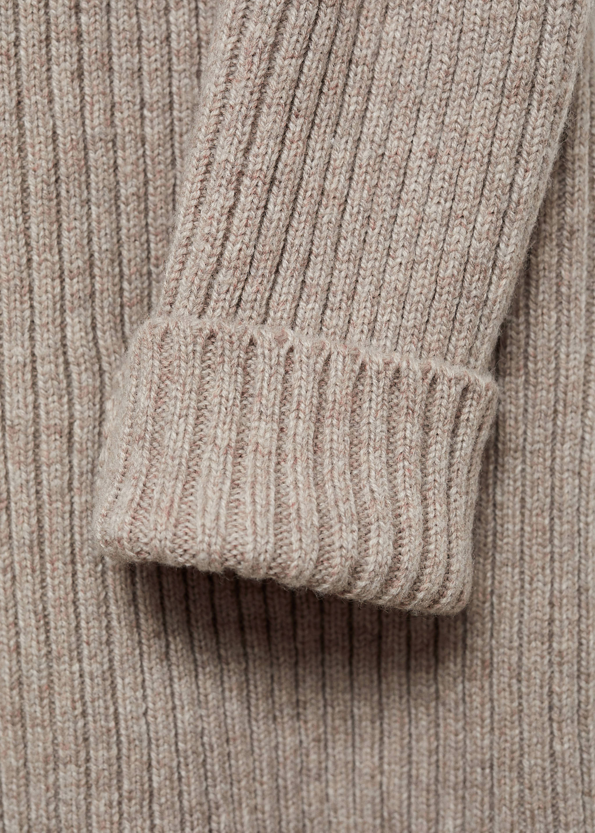Ribbed sweater with zip - Details of the article 0
