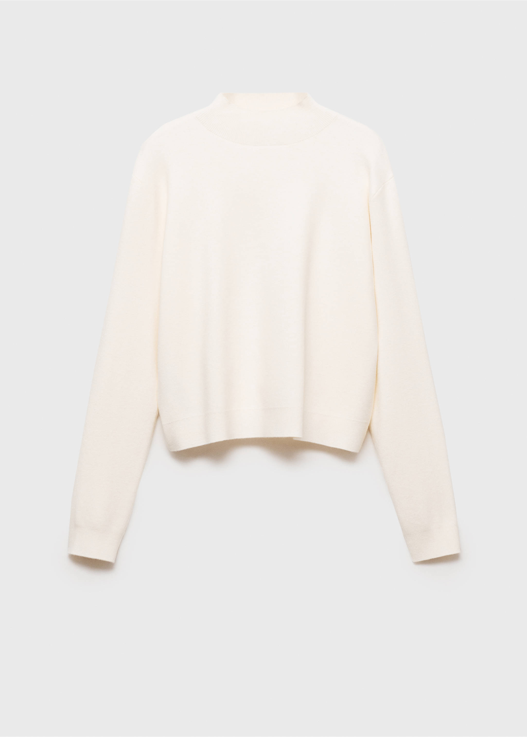 Pull-over maille col montant - Article sans modèle, Écru. Ref: 77007697-00.