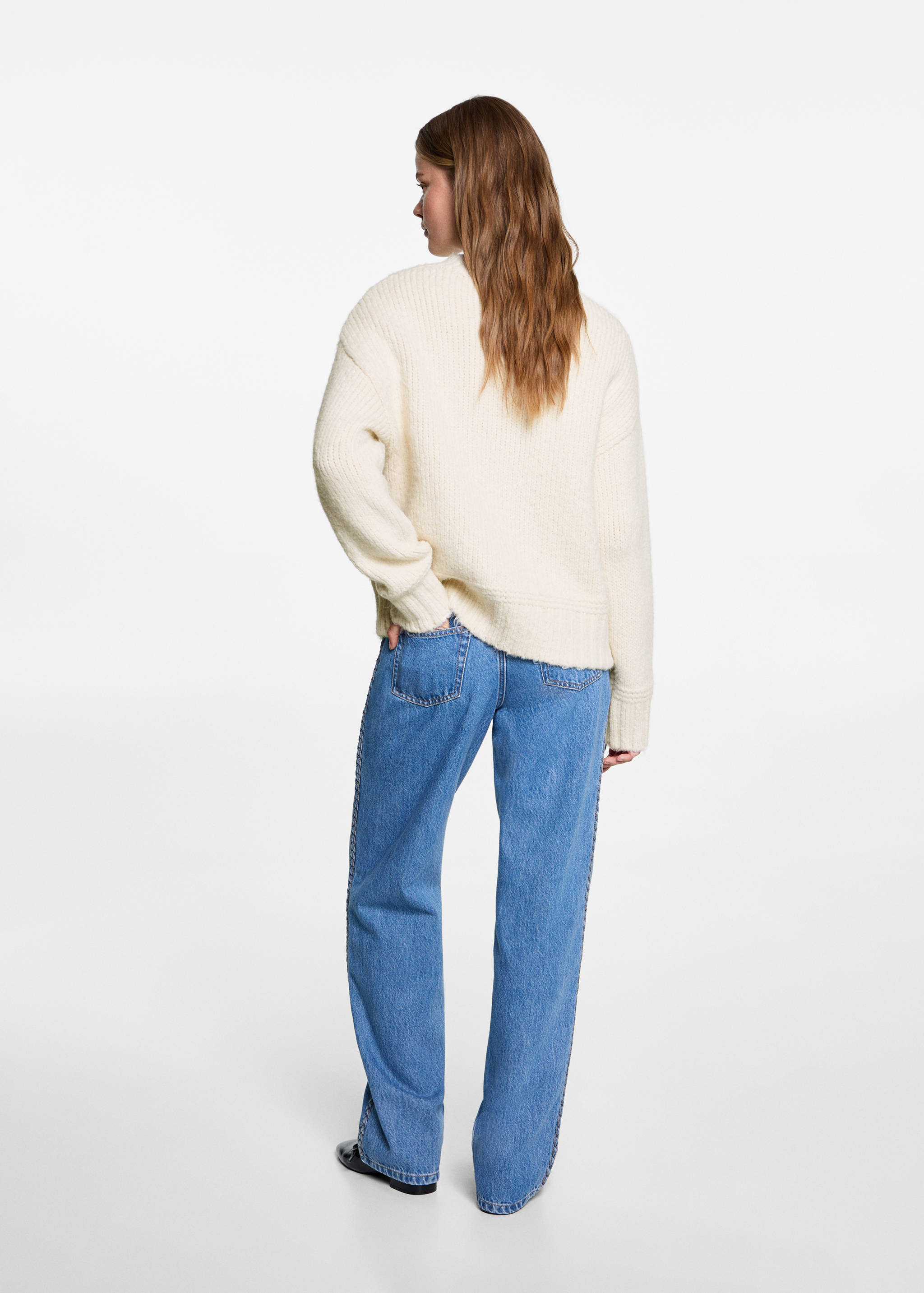 Flowers knit sweater - Reverse of the article