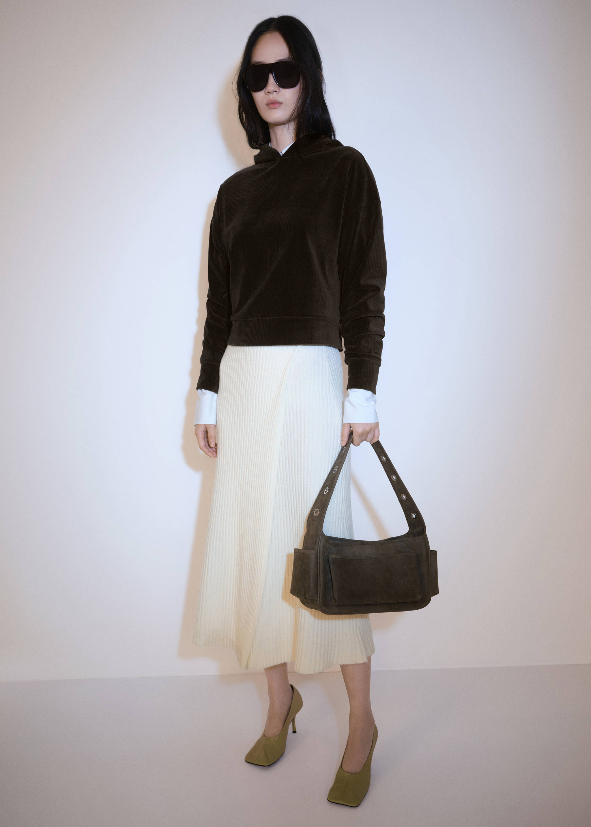 Sweat-shirt capuche velours côtelé - Détail de l'article 2