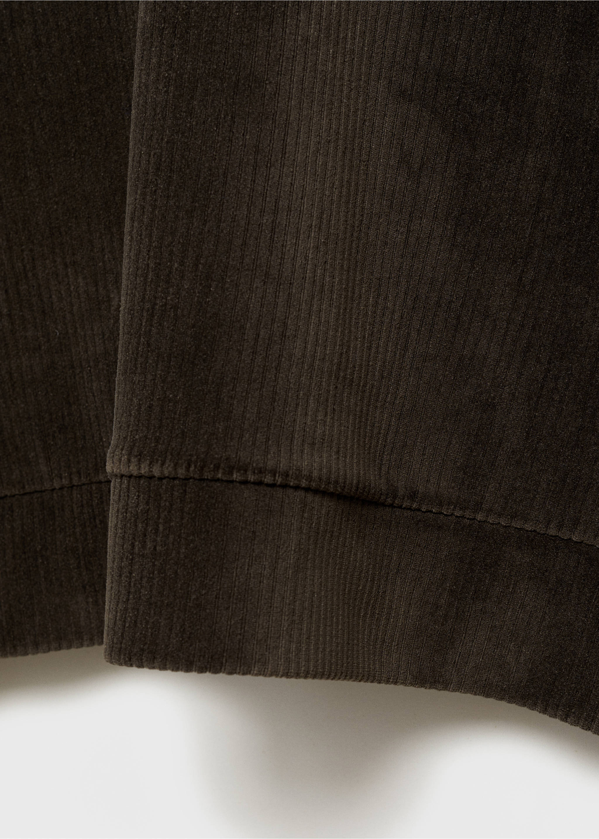 Sudadera capucha pana - Detalle del artículo 0, Khaki. Ref: 77007710-00.