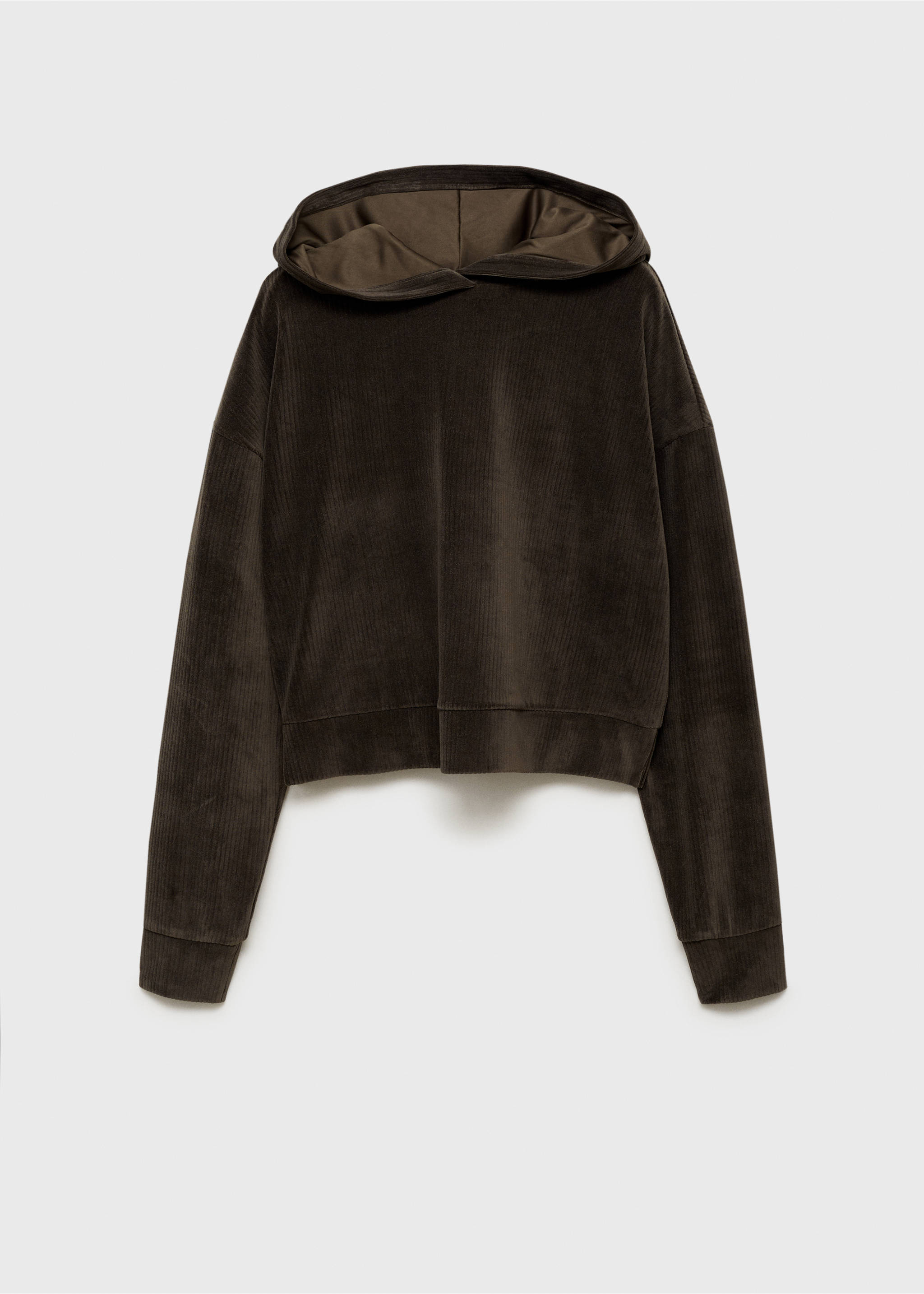 Sudadera capucha pana - Artículo sin modelo, Khaki. Ref: 77007710-00.