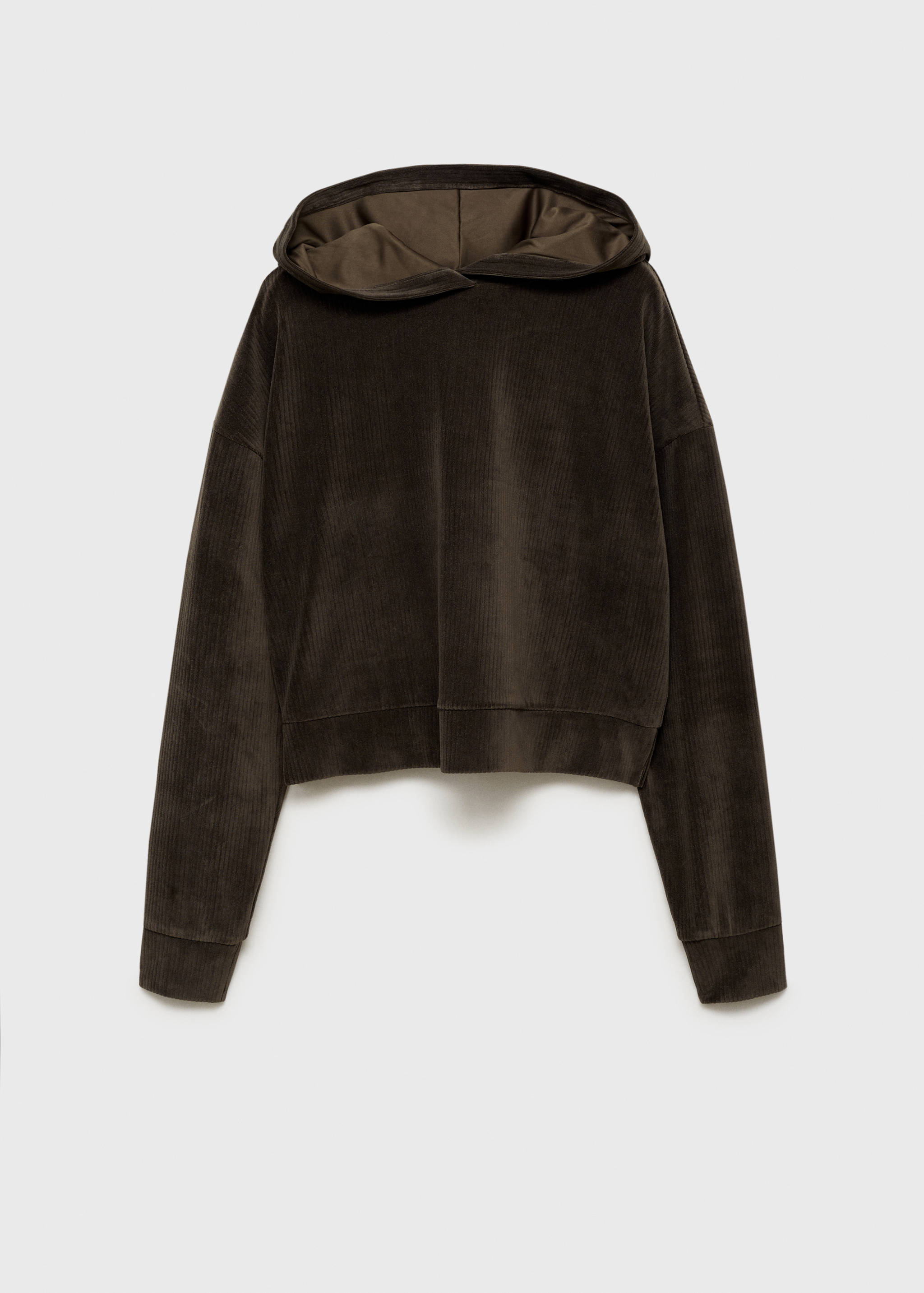 Corduroy hooded sweatshirt - Article without model