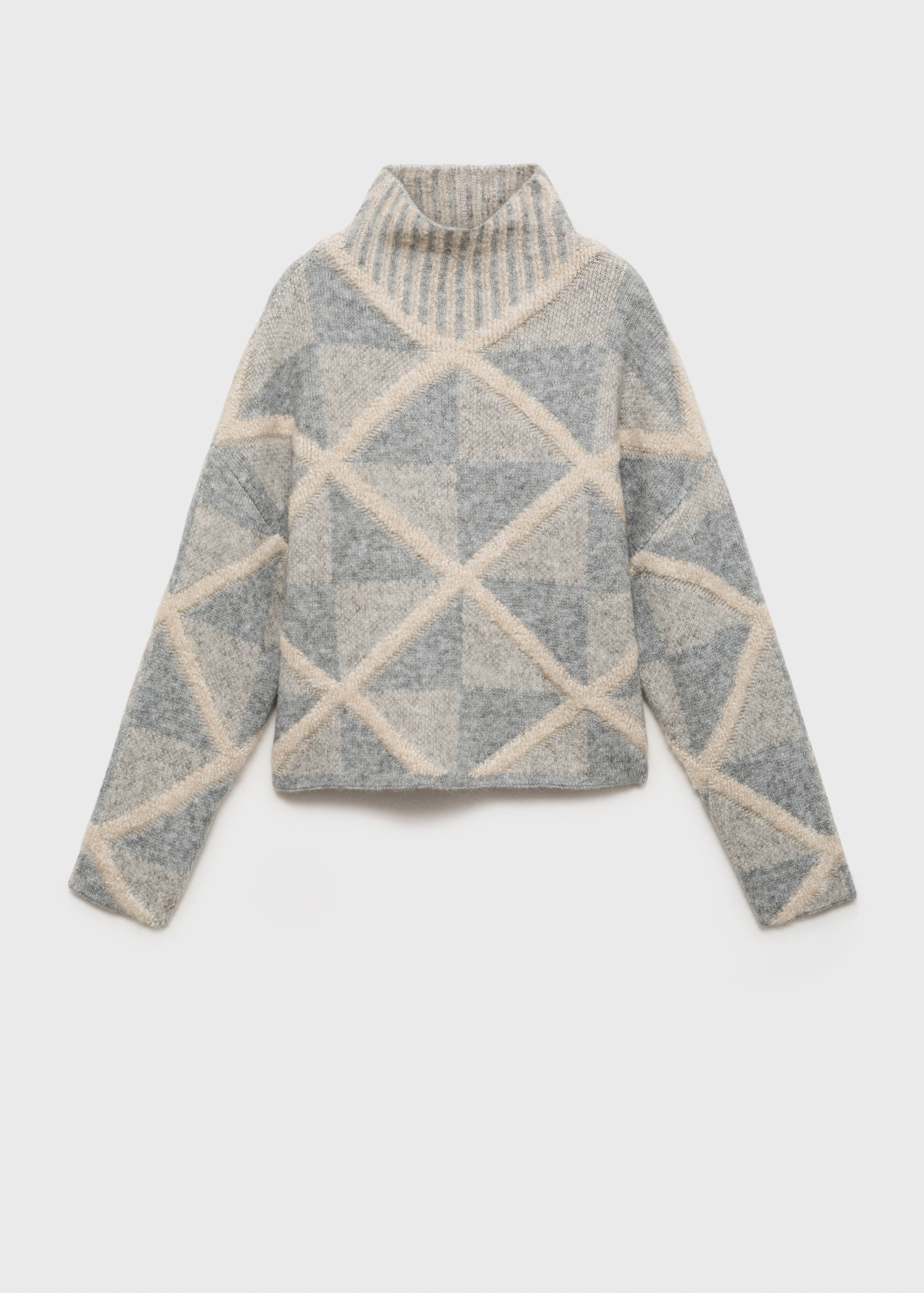 Turtleneck rhombus sweater - Article without model